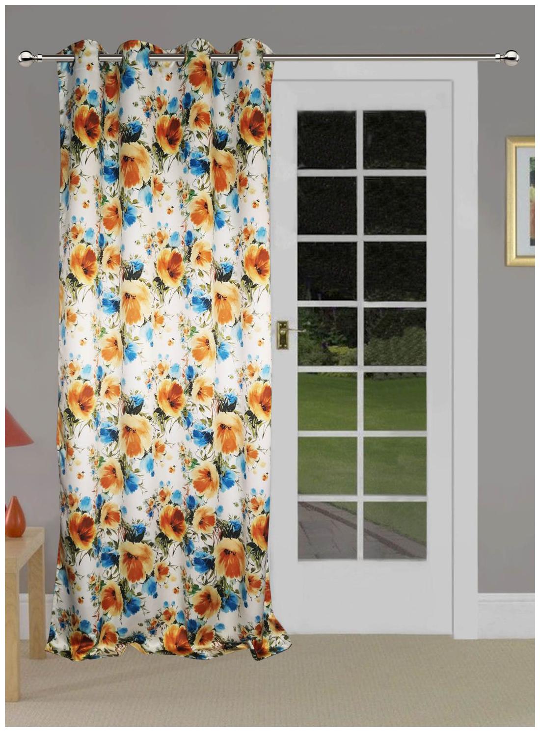 Lushomes Uber Premium 3D Printed Cream Based Flower Door Curtains (Single Pc Size 137 16 cm (54 inch) x 228 6 cm (90 inch) 8 metal eyelets)
Lushomes Uber Premium 3D Printed Cream Based Flower Door Curtains (Single Pc Size 137 16 cm (54 inch) x 228 6 cm (90 inch) 8 metal eyelets)
