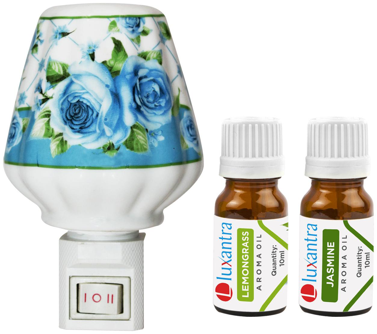 Luxantra Ceramic Electric Aroma Diffuser Night Lamp Light with Lemongrass Jasmine Aroma Oil 10ml Each for Home office Hotel Spa
Luxantra Ceramic Electric Aroma Diffuser Night Lamp Light with Lemongrass Jasmine Aroma Oil 10ml Each for Home office Hotel Spa