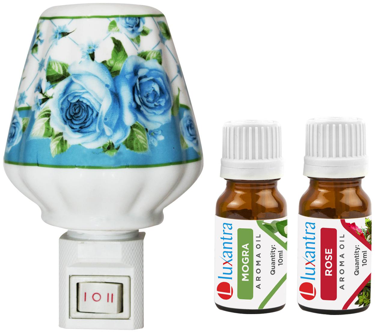 Luxantra Ceramic Electric Aroma Diffuser Night Lamp Light with Mogra Rose Aroma Oil 10ml Each for Home office Hotel Spa
Luxantra Ceramic Electric Aroma Diffuser Night Lamp Light with Mogra Rose Aroma Oil 10ml Each for Home office Hotel Spa