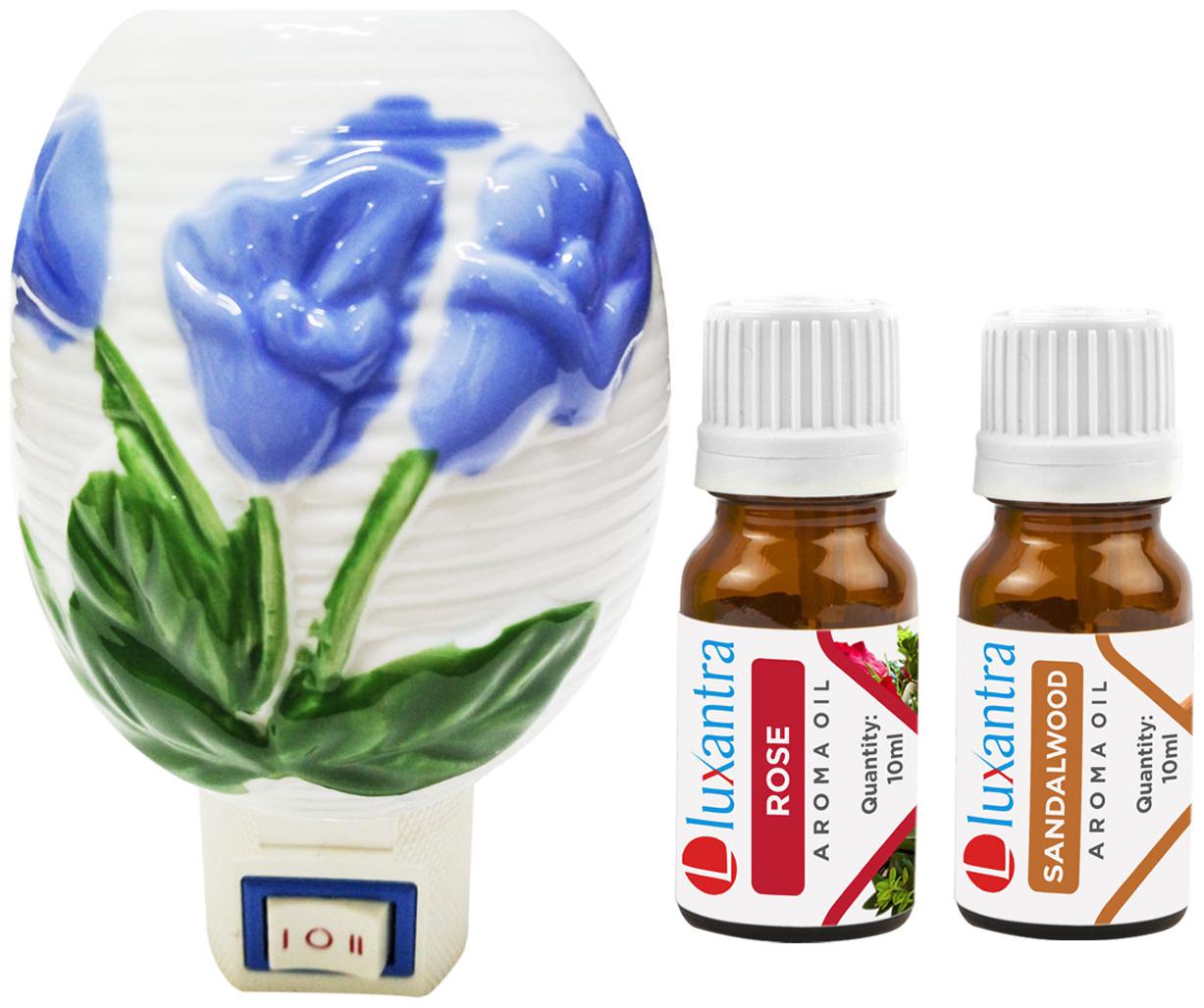 Luxantra Ceramic Electric Aroma Diffuser Night Lamp Light with Rose Sandalwood Aroma Oil 10ml Each for home office hotel Spa
Luxantra Ceramic Electric Aroma Diffuser Night Lamp Light with Rose Sandalwood Aroma Oil 10ml Each for home office hotel Spa