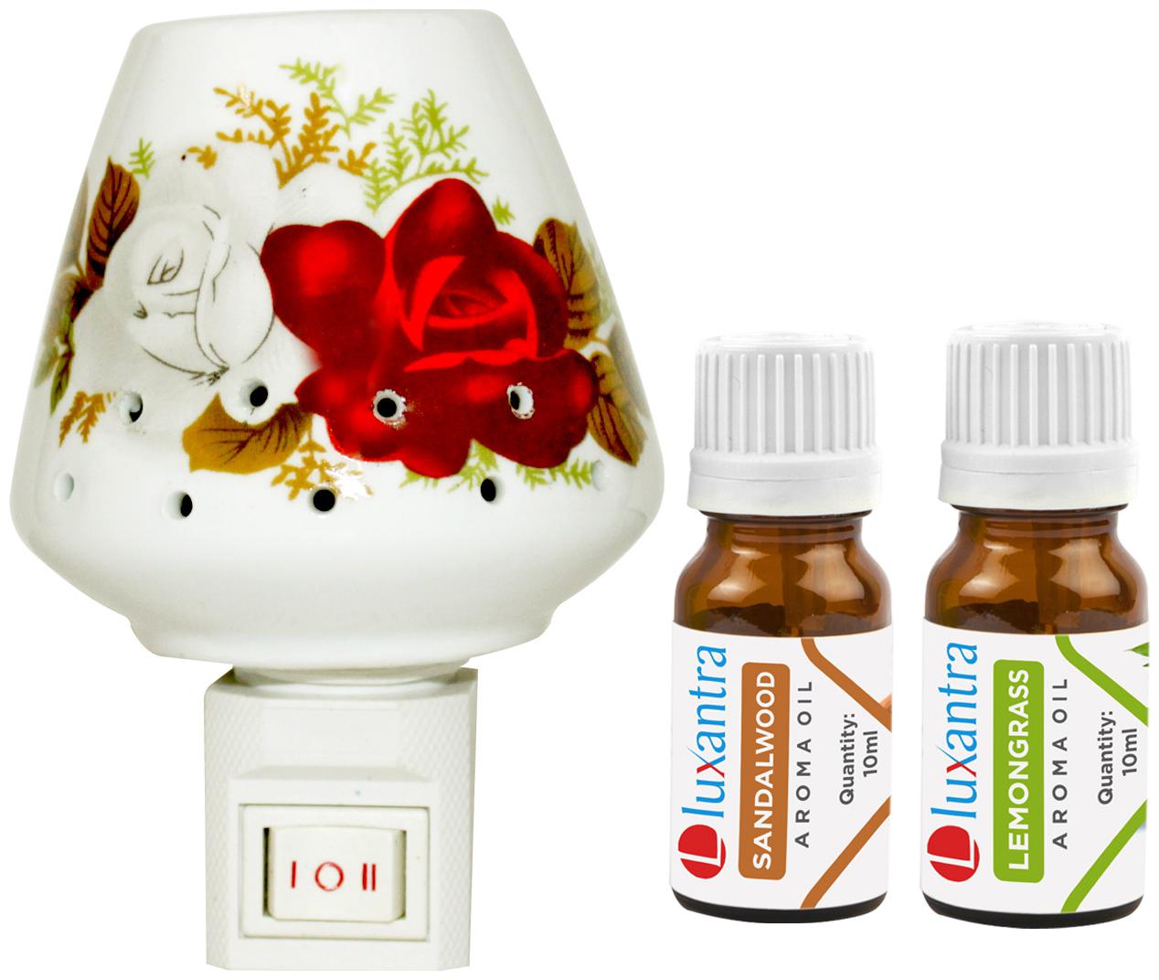 Luxantra Ceramic Electric Aroma Diffuser Night Lamp Light with Sandalwood Lemongrass Aroma Oil 10ml Each for Home office Hotel Spa
Luxantra Ceramic Electric Aroma Diffuser Night Lamp Light with Sandalwood Lemongrass Aroma Oil 10ml Each for Home office Hotel Spa