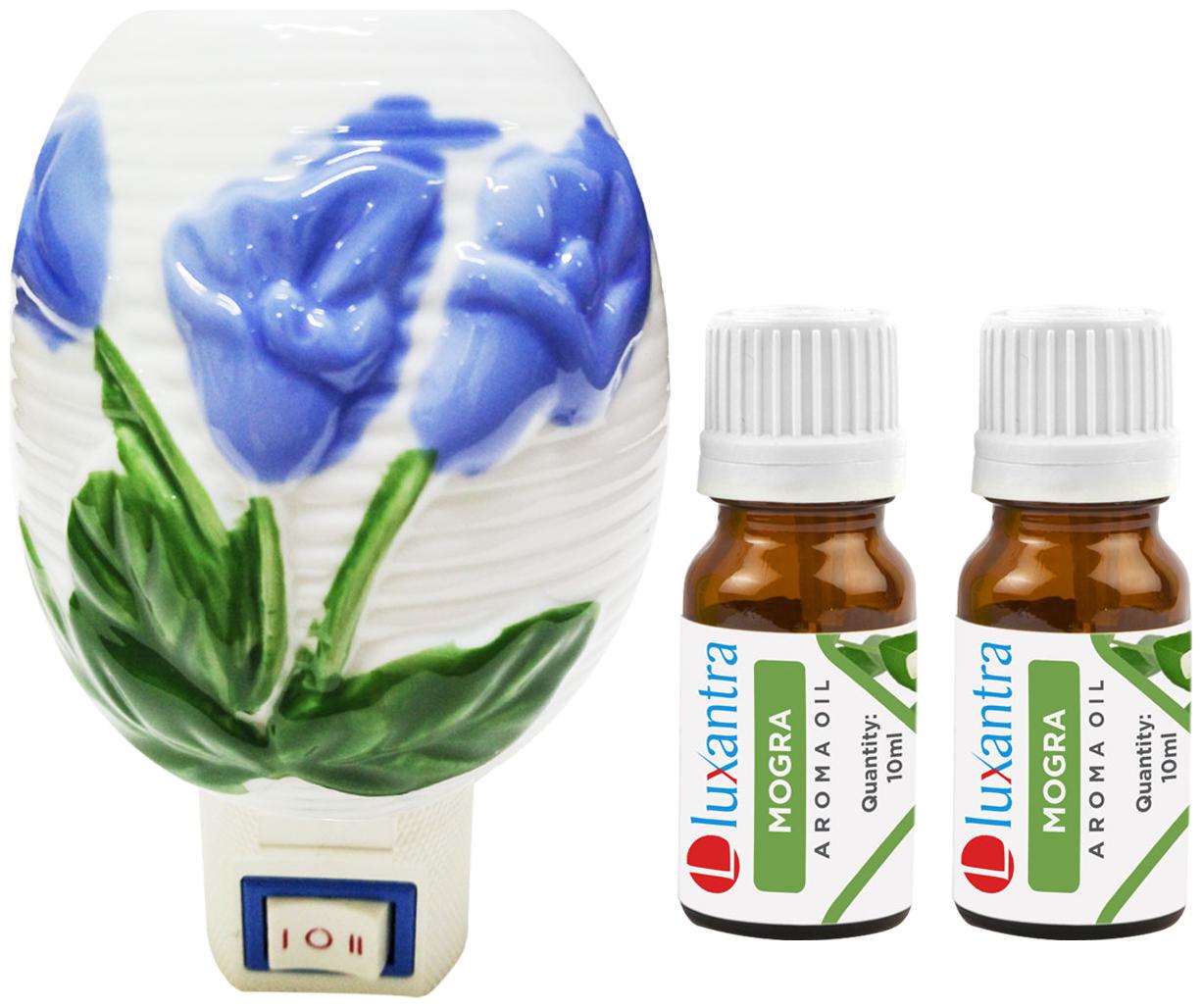 Luxantra Ceramic Electric Aroma Diffuser Night Lamp Light with 2 Mogra Aroma Oil 10ml Each for home office hotel Spa
Luxantra Ceramic Electric Aroma Diffuser Night Lamp Light with 2 Mogra Aroma Oil 10ml Each for home office hotel Spa