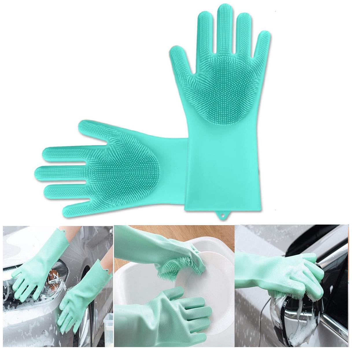 Marketwala Reusable Silicone Cleaning Hand Gloves with Wash Scrubber for Kitchen Dish Wash Bathroom Cleaning Car Wash (Assorted Color)
Marketwala Reusable Silicone Cleaning Hand Gloves with Wash Scrubber for Kitchen Dish Wash Bathroom Cleaning Car Wash (Assorted Color)