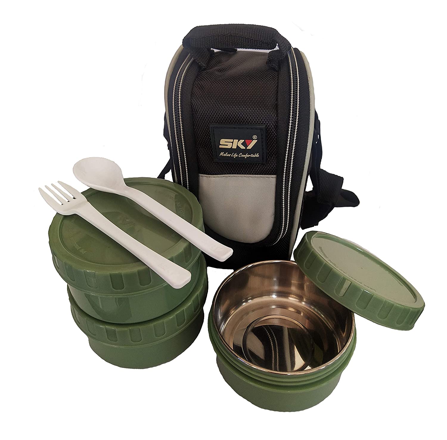 Sky Smart Double Dacker Luch Box with 3 Containers
Sky Smart Double Dacker Luch Box with 3 Containers