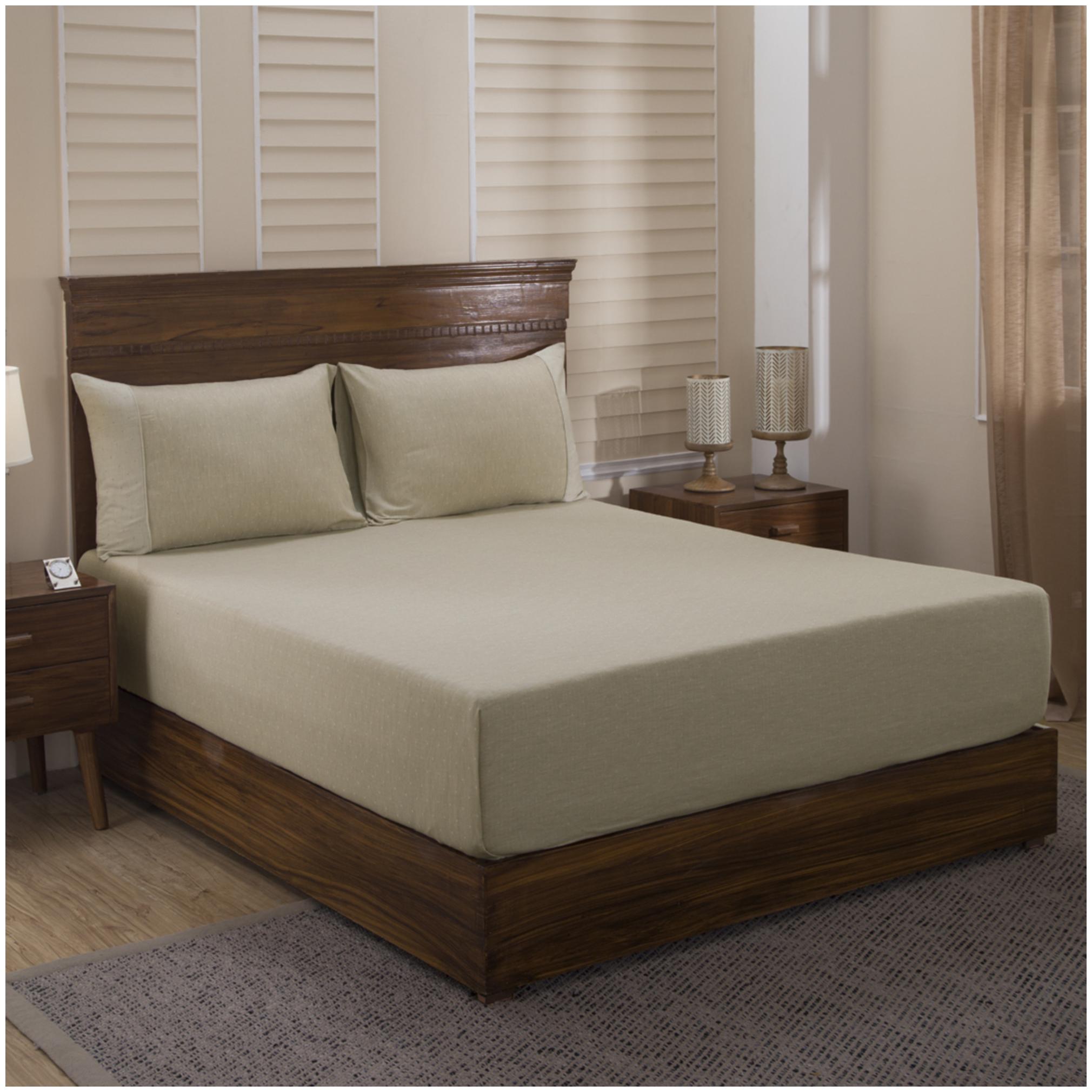 Maspar Cotton Solid King Size Bedsheet 400 TC ( 1 Bedsheet With 2 Pillow Covers Beige )
Maspar Cotton Solid King Size Bedsheet 400 TC ( 1 Bedsheet With 2 Pillow Covers Beige )
