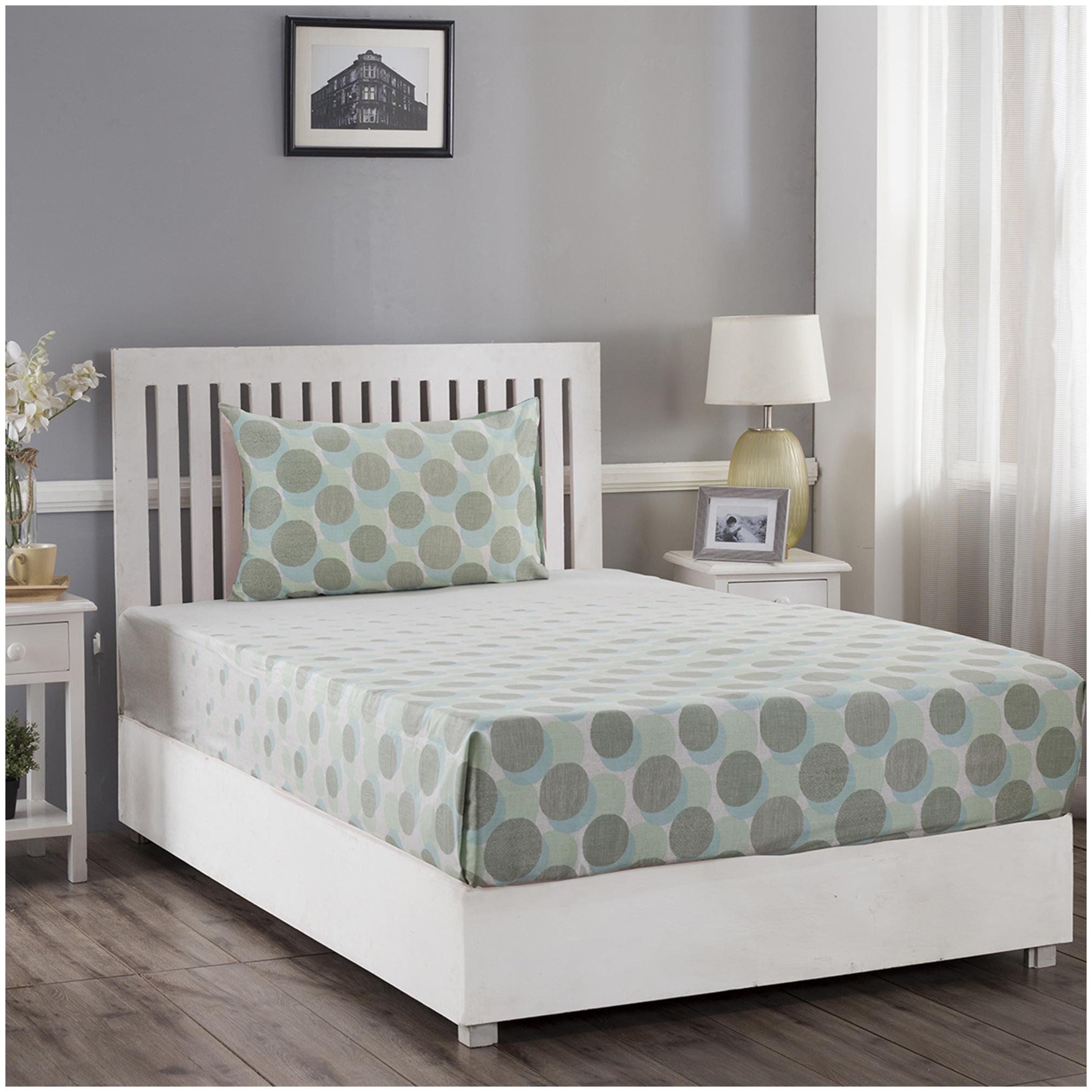 Maspar Cotton Geometric Single Size Bedsheet 210 TC ( 1 Bedsheet With 1 Pillow Covers Green )
Maspar Cotton Geometric Single Size Bedsheet 210 TC ( 1 Bedsheet With 1 Pillow Covers Green )