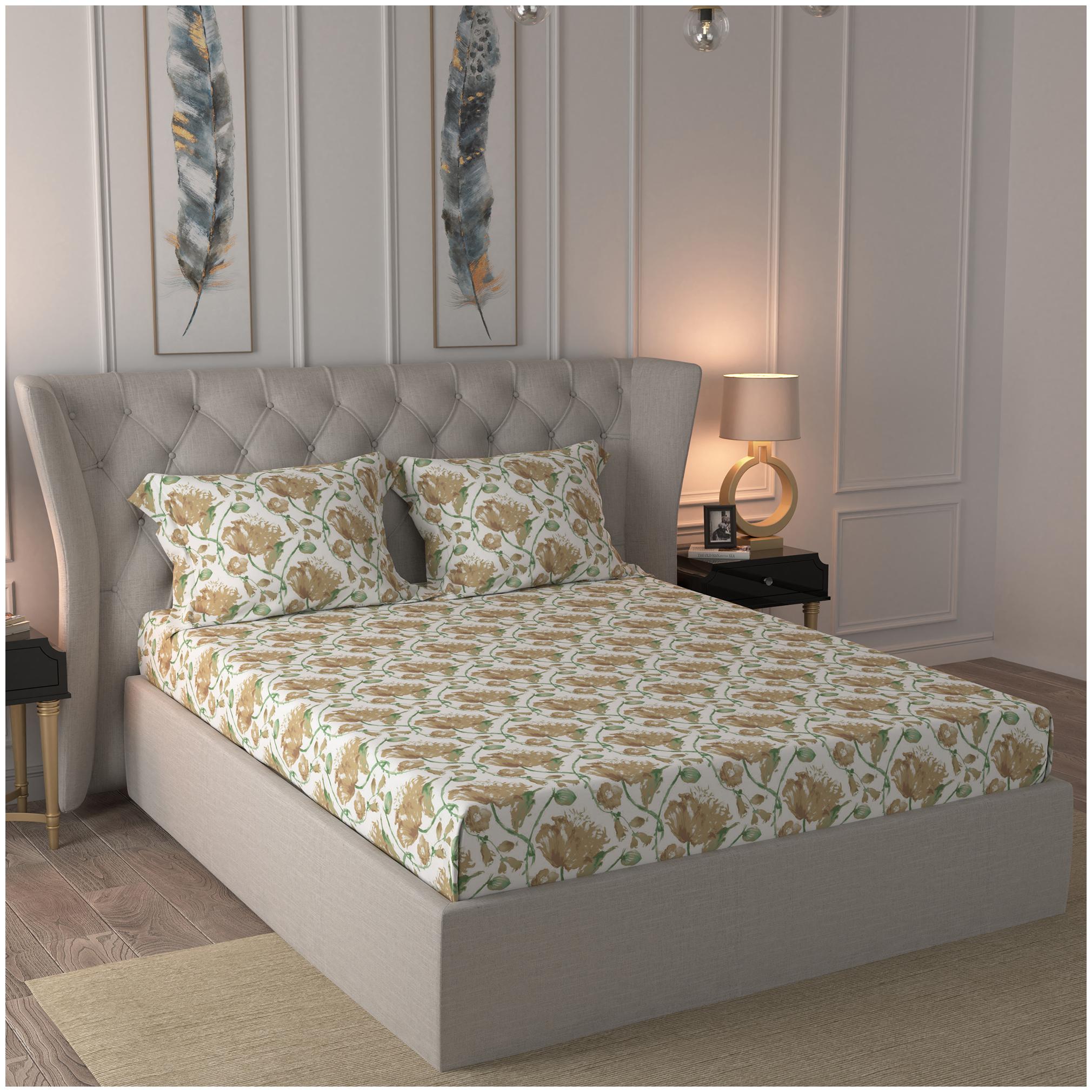 Maspar Cotton Floral King Size Bedsheet 200 TC ( 1 Bedsheet With 2 Pillow Covers Beige )
Maspar Cotton Floral King Size Bedsheet 200 TC ( 1 Bedsheet With 2 Pillow Covers Beige )