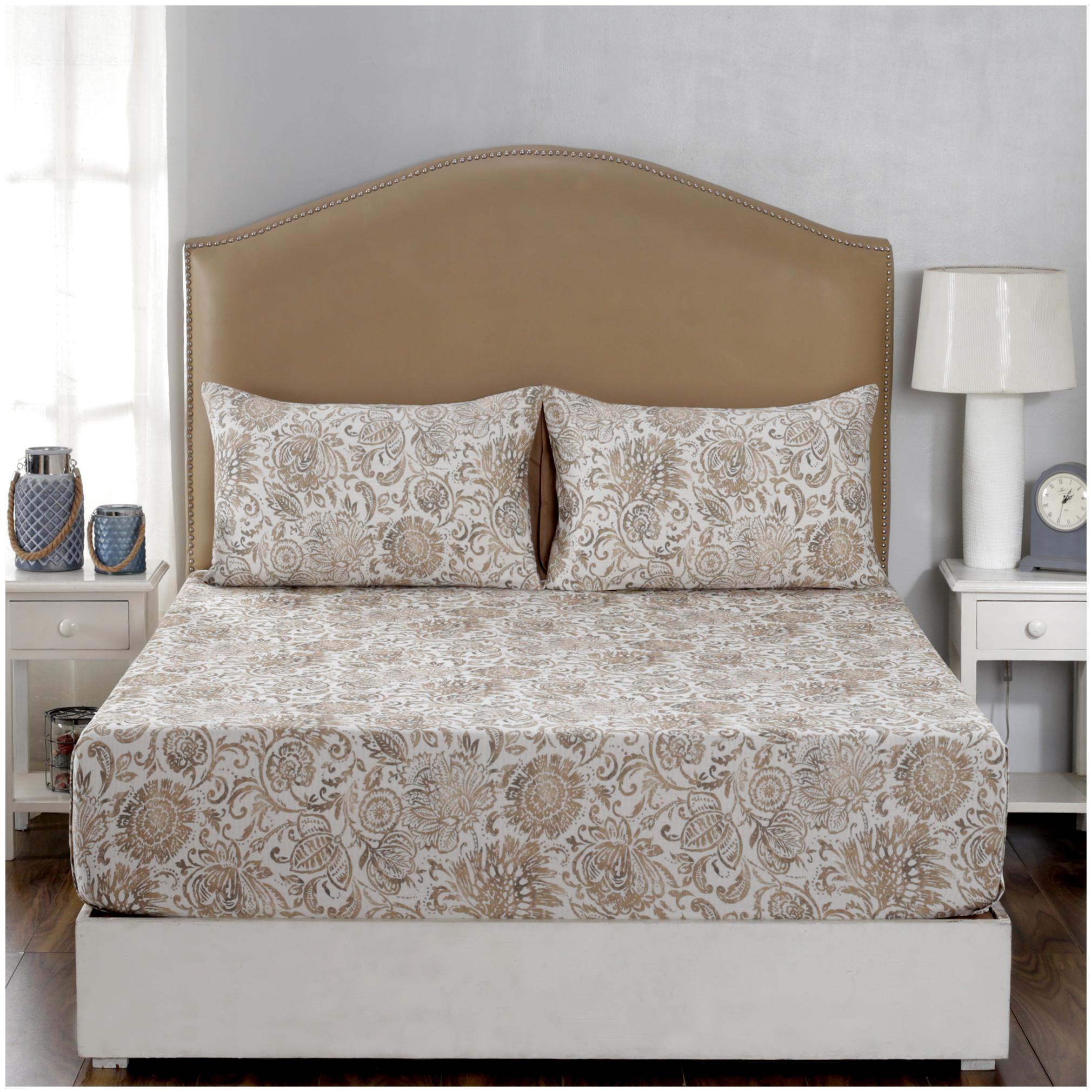 Maspar Cotton Floral Double Size Bedsheet 210 TC ( 1 Bedsheet With 2 Pillow Covers Beige )
Maspar Cotton Floral Double Size Bedsheet 210 TC ( 1 Bedsheet With 2 Pillow Covers Beige )