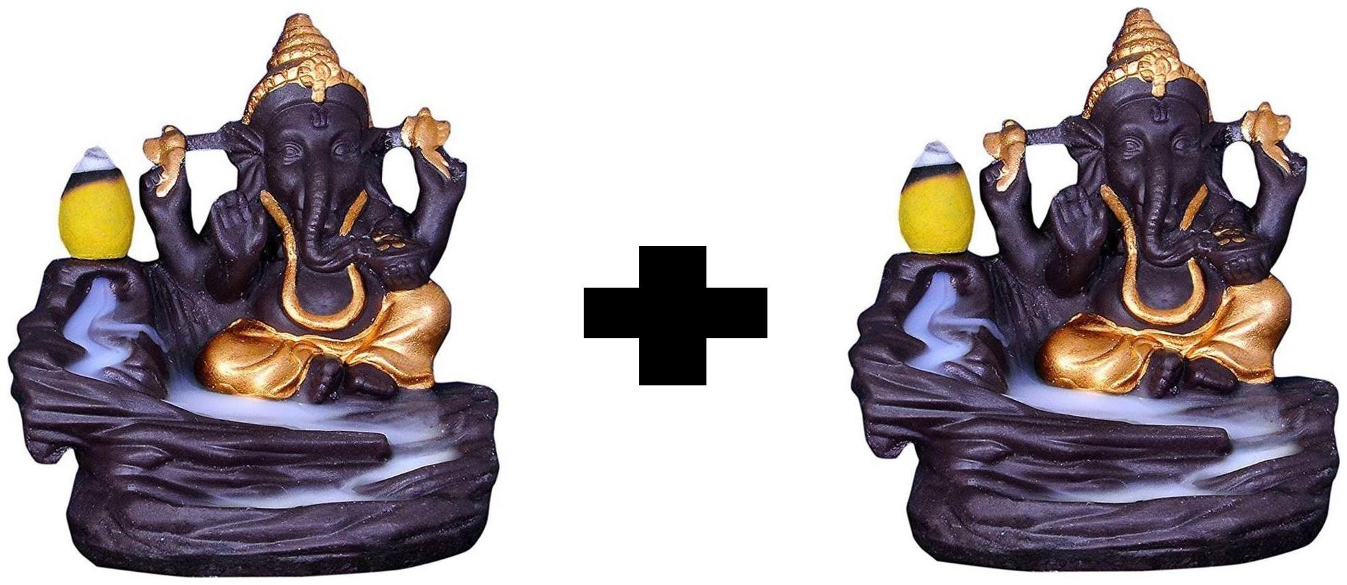 Meditating Monk Ganesh Smoke Back flow Cone Incense Holder Decorative Showpiece For Home D cor - SET OF 2
Meditating Monk Ganesh Smoke Back flow Cone Incense Holder Decorative Showpiece For Home D cor - SET OF 2