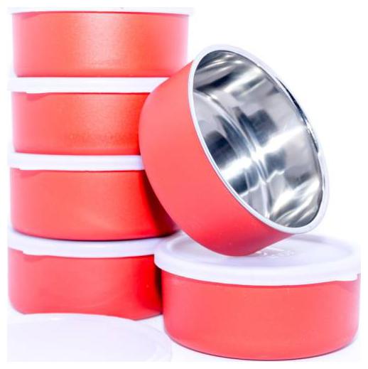 Meenamart com Microwave Safe Stainless Steel Small Containers Bowl for Office Home - Set of 6 (Orange 300ml Approx )
Meenamart com Microwave Safe Stainless Steel Small Containers Bowl for Office Home - Set of 6 (Orange 300ml Approx )