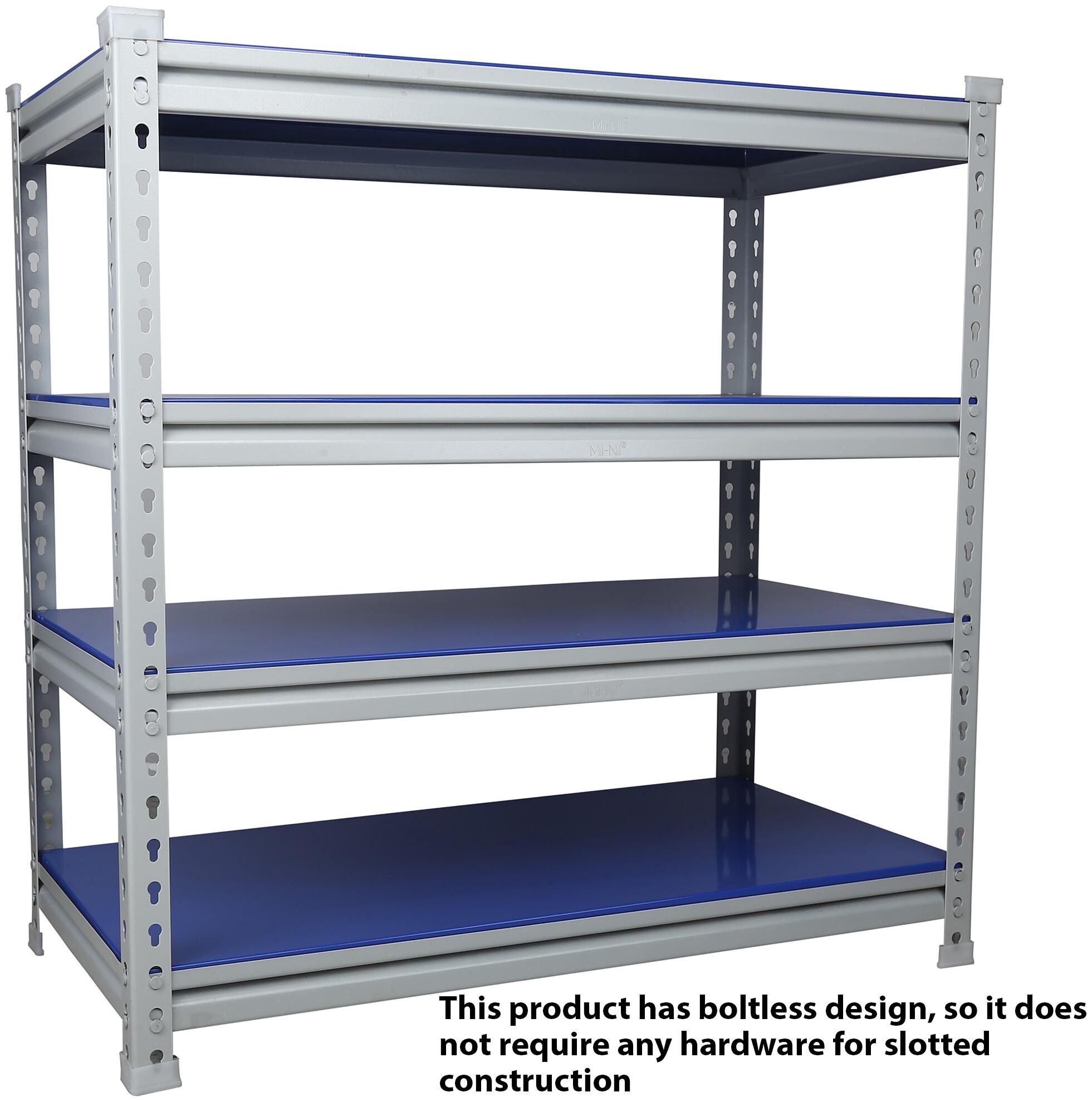 Mil-Nil Prime CRC Sheet 4 Shelf Multipurpose Boltless Rack 36 x 36 x 18 Inch (Blue Havels) Powder Coating
Mil-Nil Prime CRC Sheet 4 Shelf Multipurpose Boltless Rack 36 x 36 x 18 Inch (Blue Havels) Powder Coating