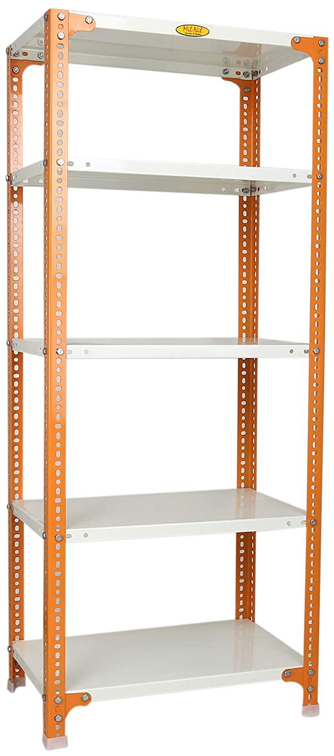 Mil-Nil Prime CRC Sheet 5 Shelf Multipurpose Slotted Angle Rack 60 x 24 x 18 Inch 24 Gauge (Orange-Ivory) Powder Coating
Mil-Nil Prime CRC Sheet 5 Shelf Multipurpose Slotted Angle Rack 60 x 24 x 18 Inch 24 Gauge (Orange-Ivory) Powder Coating