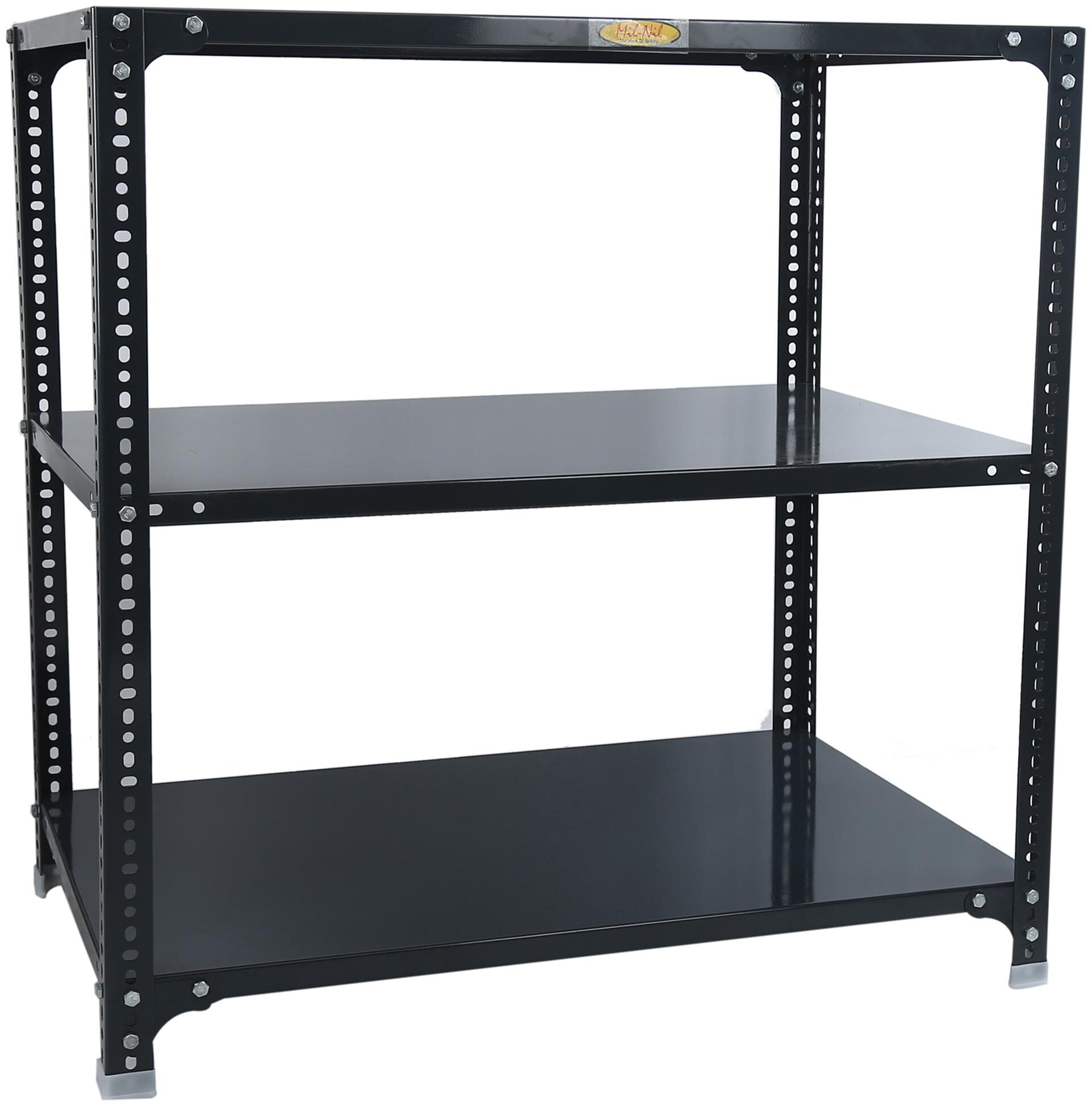 Mil-Nil Prime CRC Sheet 3 Shelf Multipurpose Slotted Angle Rack 36 x 36 x 24 Inch 18 Gauge (Grey)
Mil-Nil Prime CRC Sheet 3 Shelf Multipurpose Slotted Angle Rack 36 x 36 x 24 Inch 18 Gauge (Grey)
