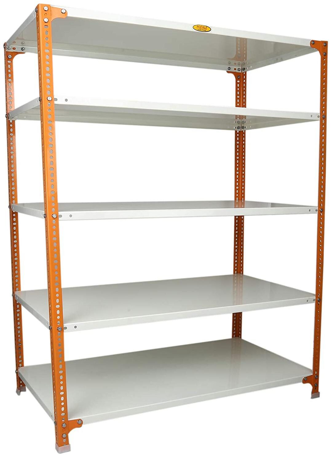 Mil-Nil Prime CRC Sheet 5 Shelf Multipurpose Slotted Angle Rack 60 x 47 x 24 Inch 20 Gauge (Orange-Ivory) Powder Coating
Mil-Nil Prime CRC Sheet 5 Shelf Multipurpose Slotted Angle Rack 60 x 47 x 24 Inch 20 Gauge (Orange-Ivory) Powder Coating