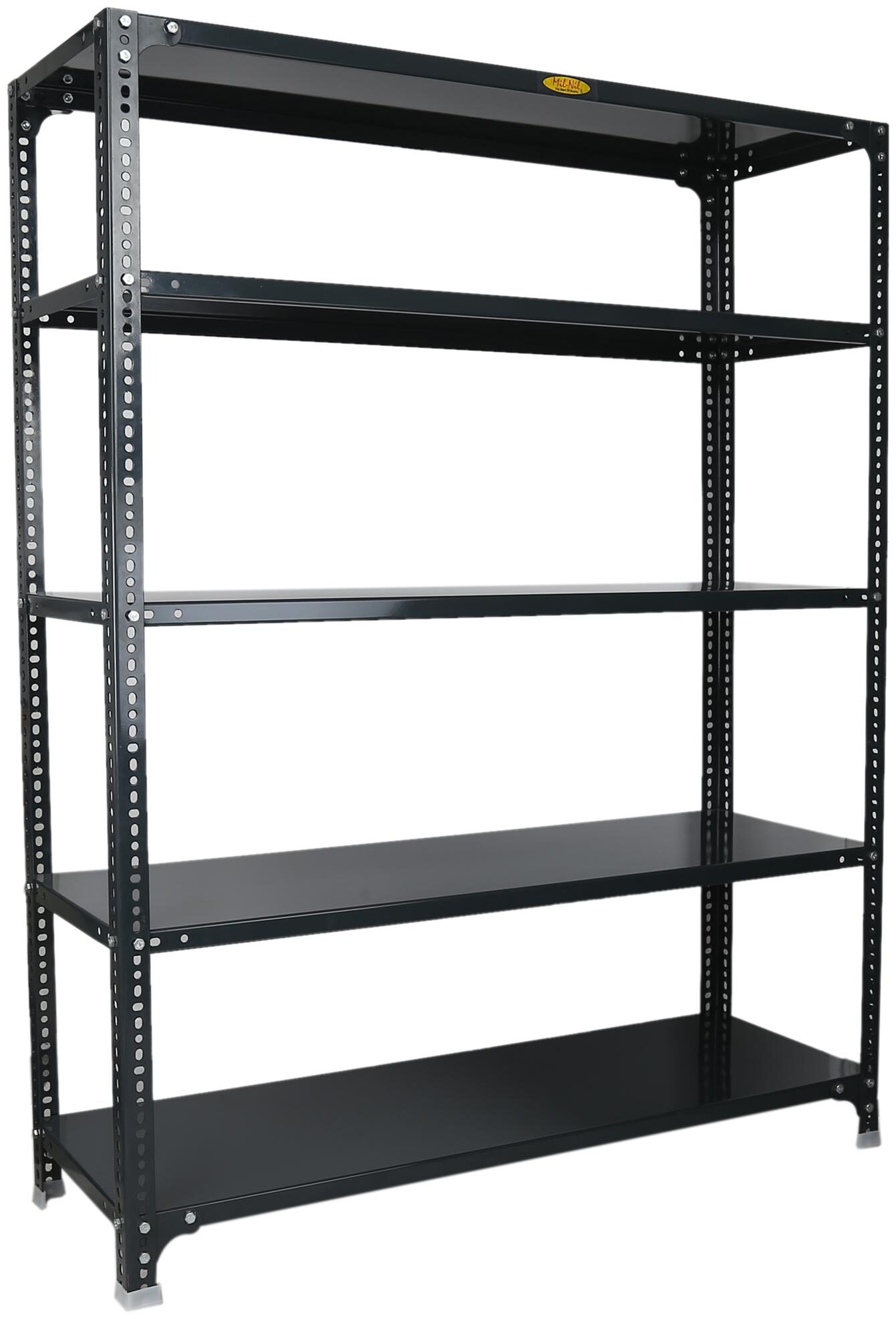 Mil-Nil Prime CRC Sheet 5 Shelf Multipurpose Slotted Angle Rack 60 x 47 x 15 Inch 22 Gauge (Grey)
Mil-Nil Prime CRC Sheet 5 Shelf Multipurpose Slotted Angle Rack 60 x 47 x 15 Inch 22 Gauge (Grey)