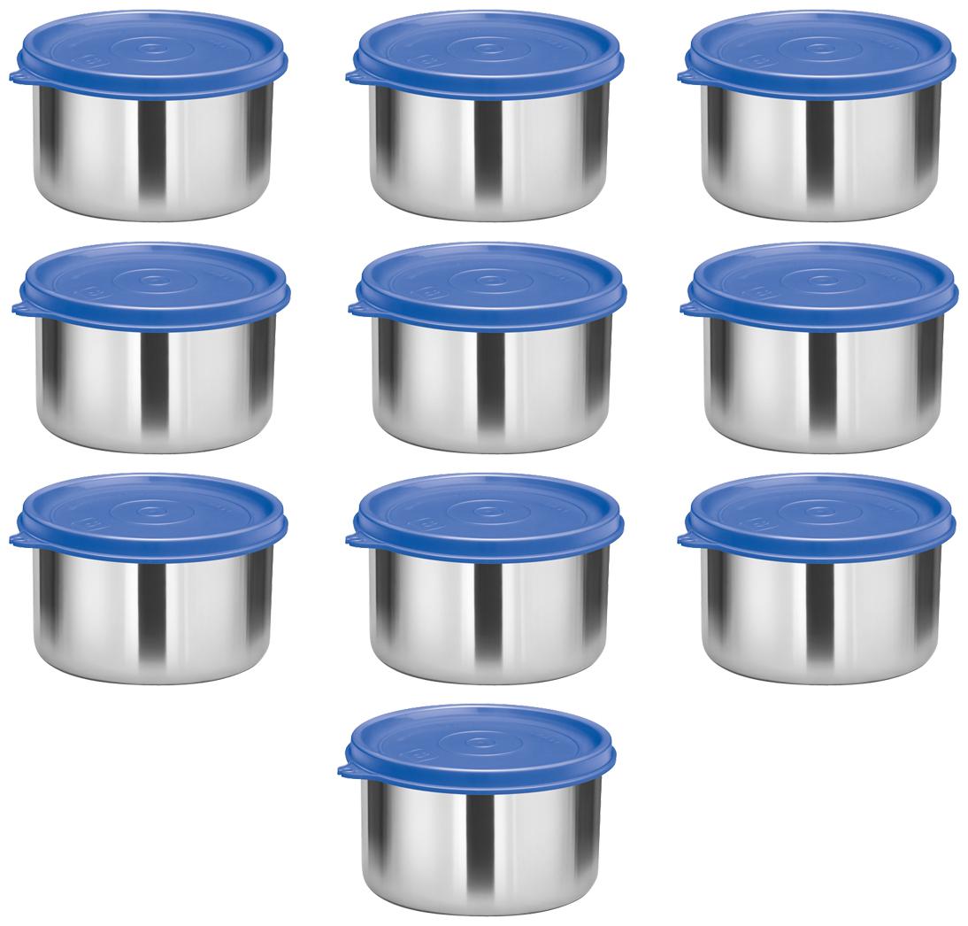 Milton Stainless Steel Lunch Container Leak Proof Tiffin Daba for Office 500 ML Each Set of 10 Blue
Milton Stainless Steel Lunch Container Leak Proof Tiffin Daba for Office 500 ML Each Set of 10 Blue