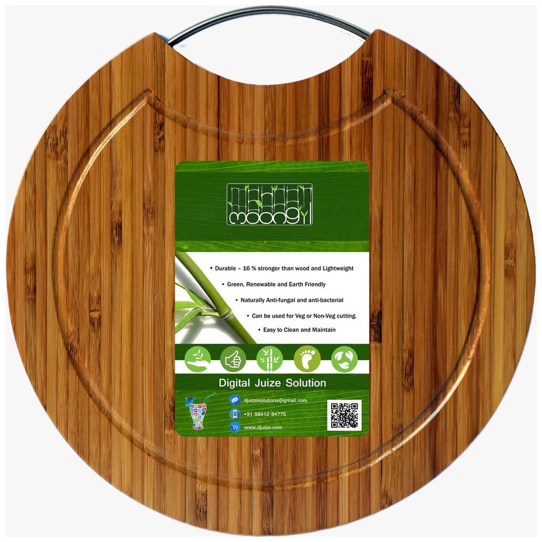 Moongil Cutting and Chopping Bamboo Wood board best for vegetable and meat cutting - Circle with Steel Handle
Moongil Cutting and Chopping Bamboo Wood board best for vegetable and meat cutting - Circle with Steel Handle