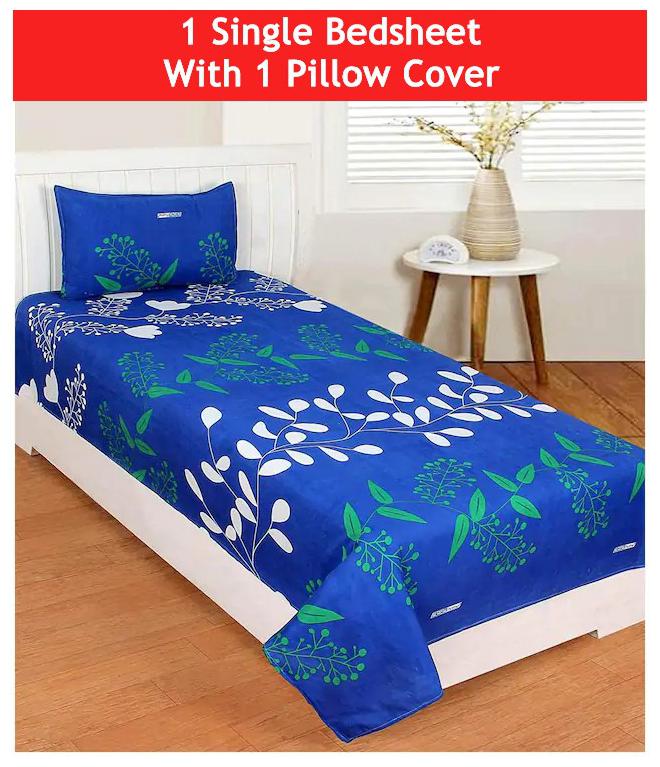 Morado Cotton Floral Single Size Bedsheet 400 TC ( 1 Bedsheet With 1 Pillow Covers Blue )
Morado Cotton Floral Single Size Bedsheet 400 TC ( 1 Bedsheet With 1 Pillow Covers Blue )