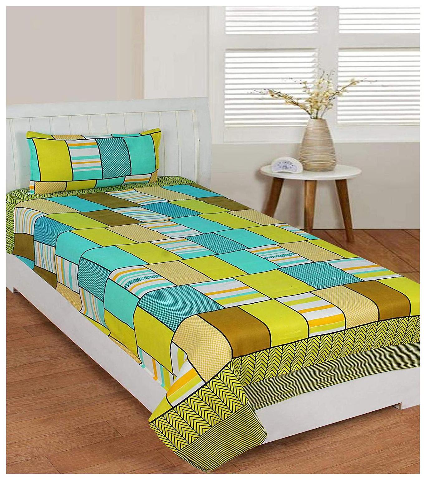 Morado Cotton Checkered Single Size Bedsheet 400 TC ( 1 Bedsheet With 1 Pillow Covers Green )
Morado Cotton Checkered Single Size Bedsheet 400 TC ( 1 Bedsheet With 1 Pillow Covers Green )