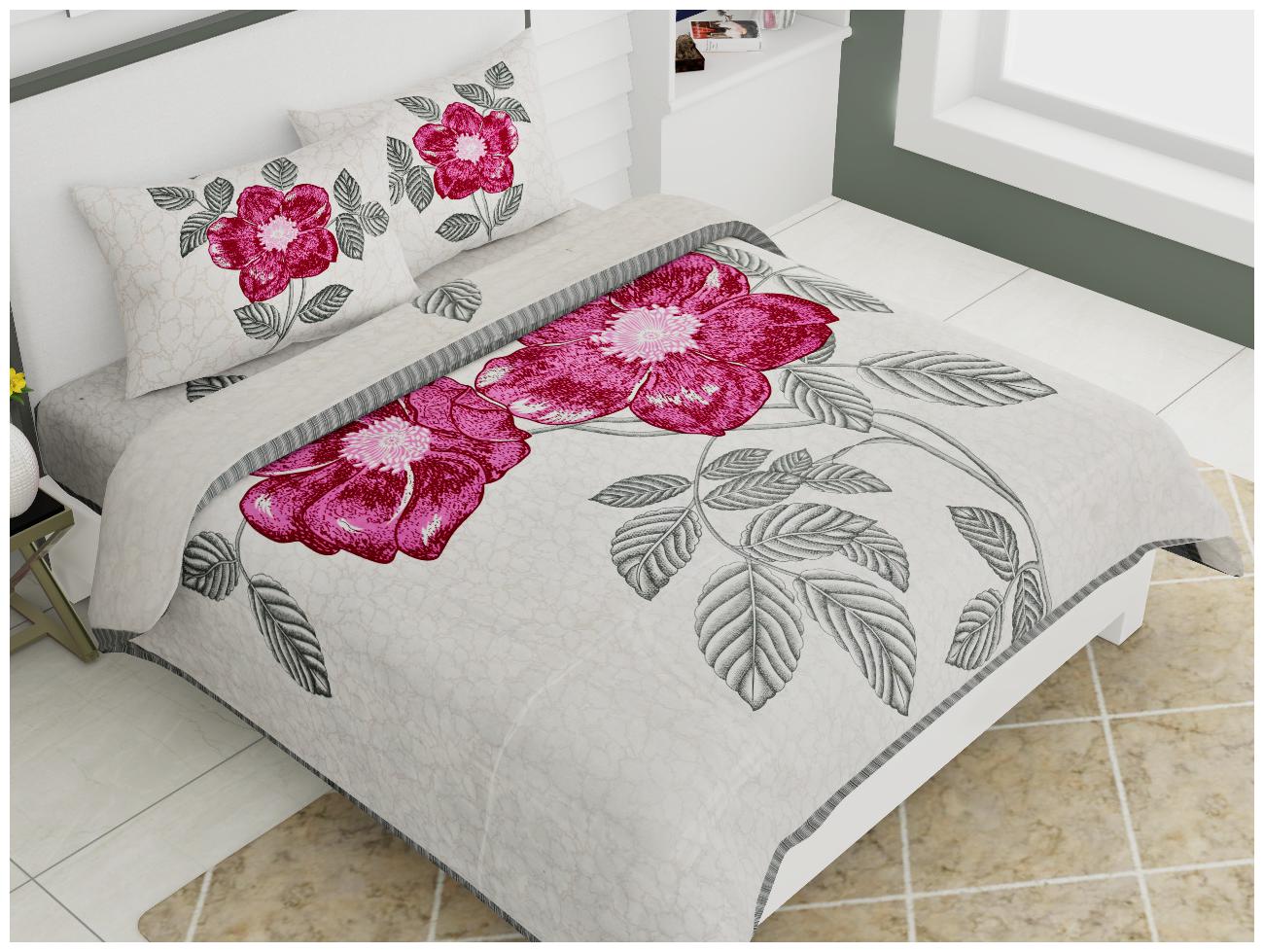 Morado Cotton Floral Double Size Bedsheet 144 TC ( 1 Bedsheet With 2 Pillow Covers Multi )
Morado Cotton Floral Double Size Bedsheet 144 TC ( 1 Bedsheet With 2 Pillow Covers Multi )