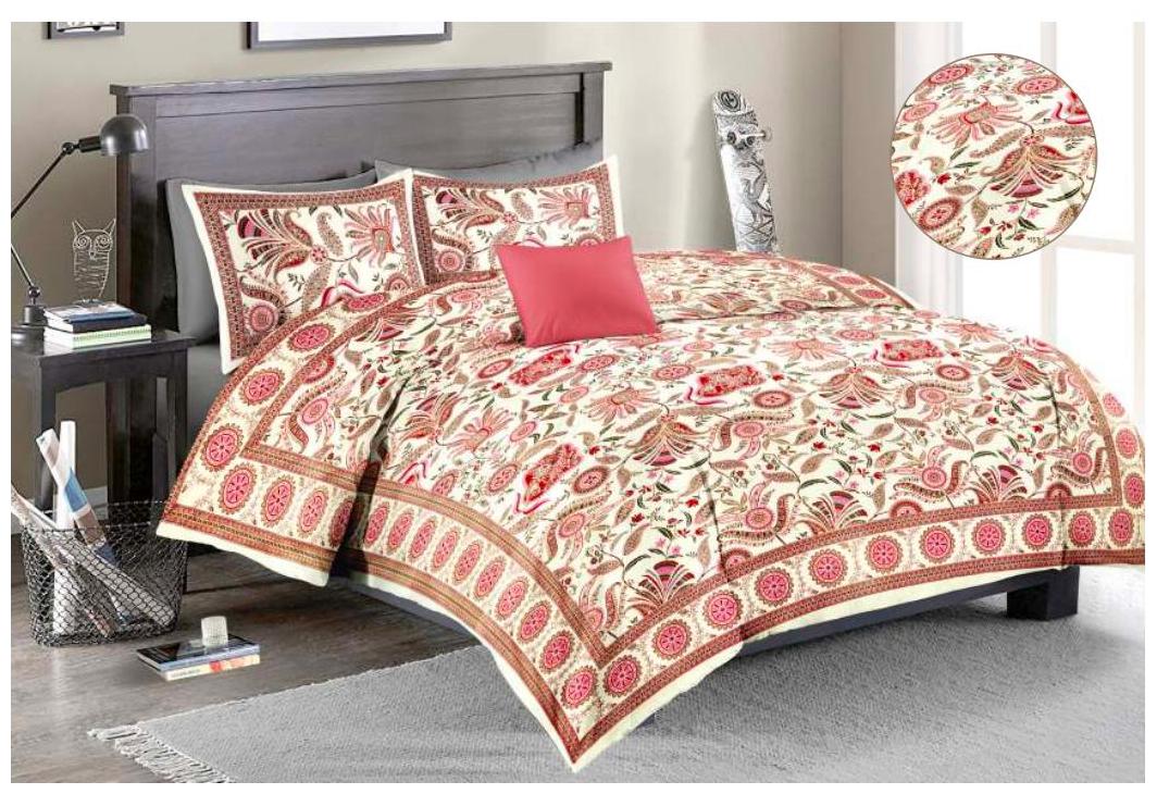 Morado Cotton Floral Double Size Bedsheet 144 TC ( 1 Bedsheet With 2 Pillow Covers Multi )
Morado Cotton Floral Double Size Bedsheet 144 TC ( 1 Bedsheet With 2 Pillow Covers Multi )