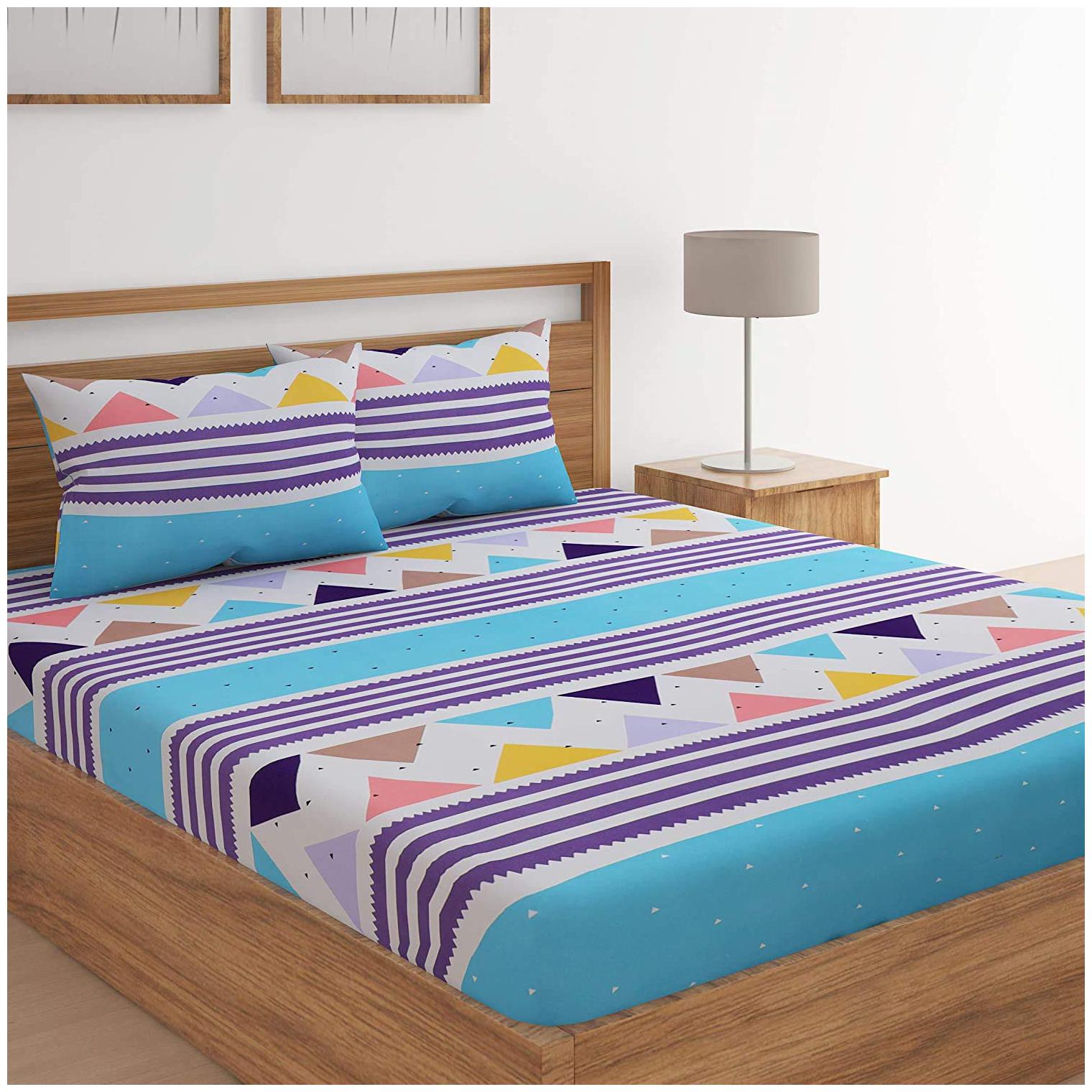 Morado Cotton Geometric Double Size Bedsheet 200 TC ( 1 Bedsheet With 2 Pillow Covers Multi )
Morado Cotton Geometric Double Size Bedsheet 200 TC ( 1 Bedsheet With 2 Pillow Covers Multi )
