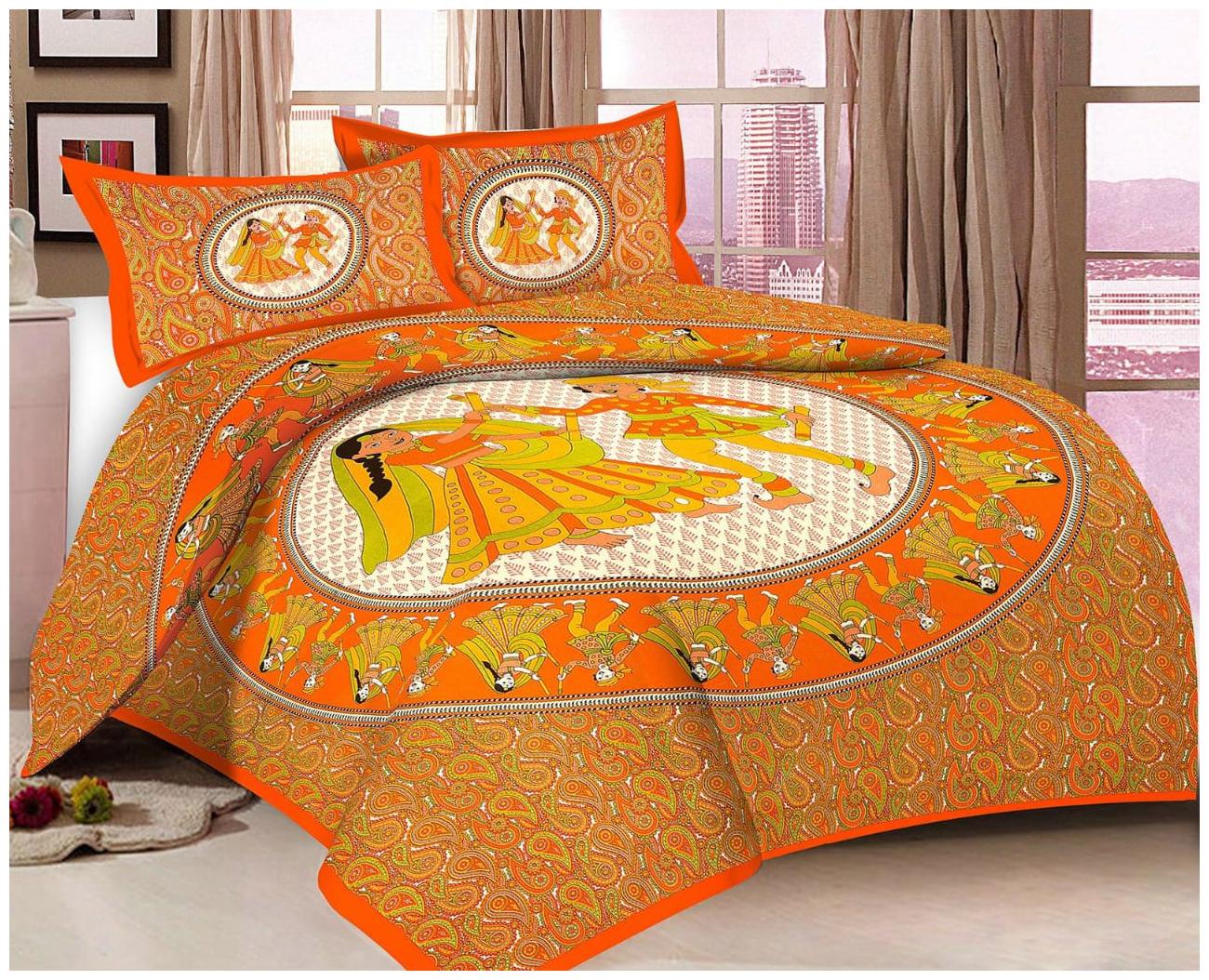 Morado Cotton Rajasthani Jaipuri Print Double Size Bedsheet 144 TC ( 1 Bedsheet With 2 Pillow Covers Yellow )
Morado Cotton Rajasthani Jaipuri Print Double Size Bedsheet 144 TC ( 1 Bedsheet With 2 Pillow Covers Yellow )