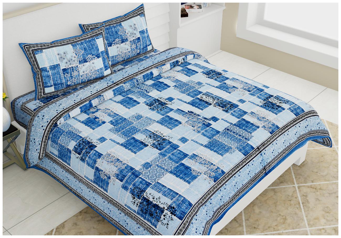 Morado Cotton Checkered Double Size Bedsheet 144 TC ( 1 Bedsheet With 2 Pillow Covers White Blue )
Morado Cotton Checkered Double Size Bedsheet 144 TC ( 1 Bedsheet With 2 Pillow Covers White Blue )