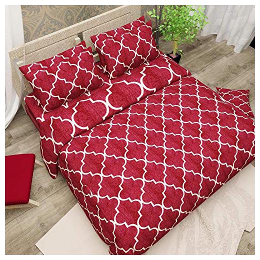 N G PRODUCTS Cotton Striped Double Size Bedsheet 180 TC ( 1 Bedsheet With 2 Pillow Covers Maroon )
N G PRODUCTS Cotton Striped Double Size Bedsheet 180 TC ( 1 Bedsheet With 2 Pillow Covers Maroon )