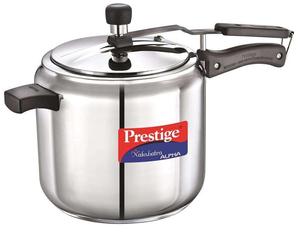 Prestige Nakshatra Alpha Stainless Steel 7 L Induction Bottom Inner Lid Pressure Cooker - Set of 1 ISI Certified
Prestige Nakshatra Alpha Stainless Steel 7 L Induction Bottom Inner Lid Pressure Cooker - Set of 1 ISI Certified