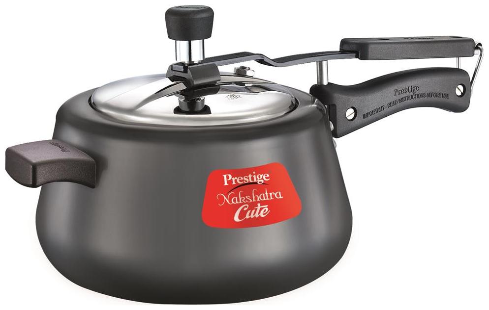 Prestige Nakshatra Cute Hard Anodized Aluminum Pressure Cooker 3 Litres Charcoal Black
Prestige Nakshatra Cute Hard Anodized Aluminum Pressure Cooker 3 Litres Charcoal Black