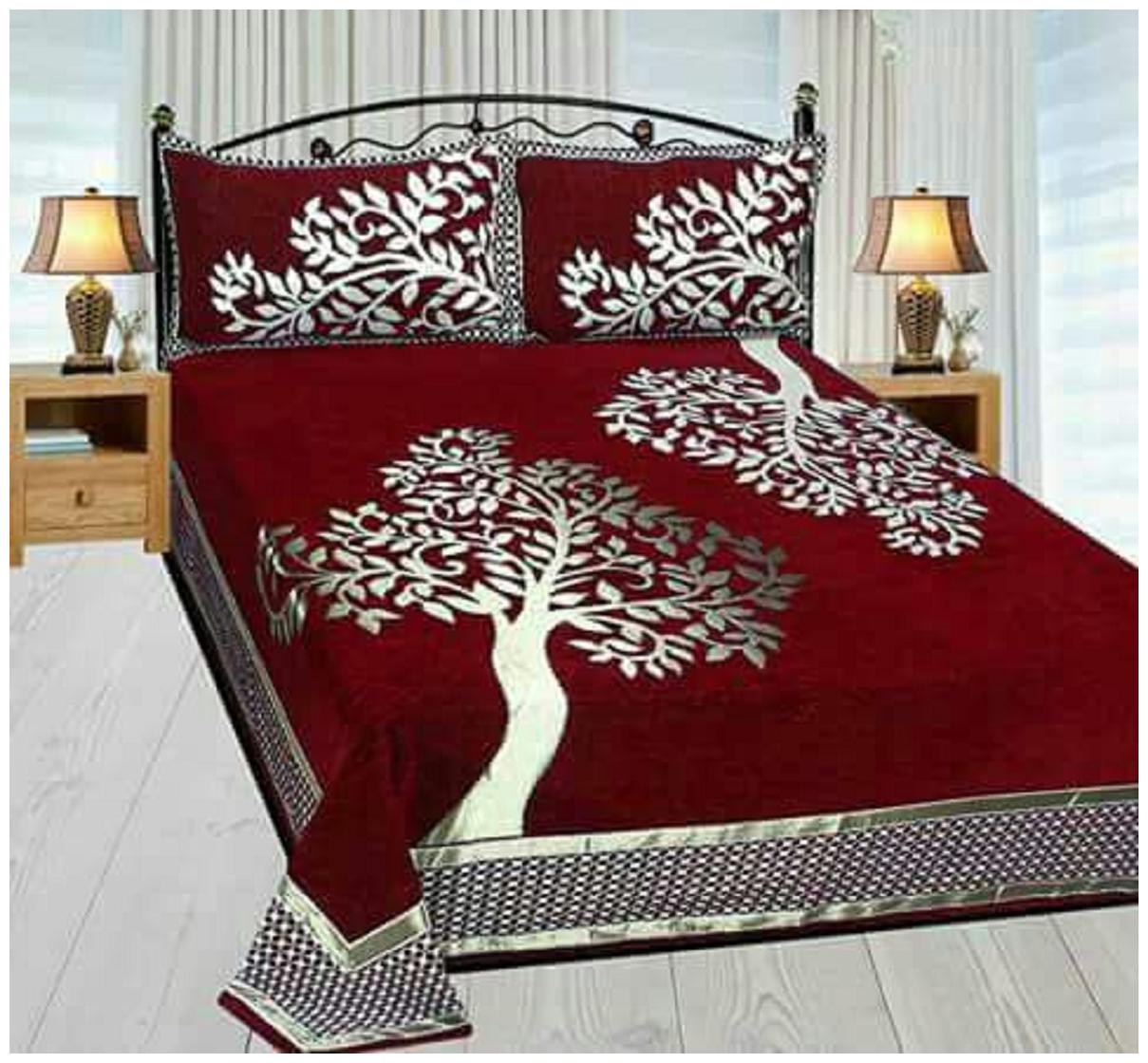 Nanki s Chenille Abstract Double Size Bedsheet 144 TC ( 1 Bedsheet With 2 Pillow Covers Maroon )
Nanki s Chenille Abstract Double Size Bedsheet 144 TC ( 1 Bedsheet With 2 Pillow Covers Maroon )