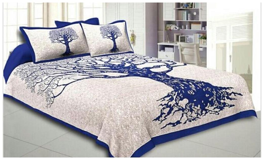 Nanki s Cotton Abstract Double Size Bedsheet 144 TC ( 1 Bedsheet With 2 Pillow Covers Blue )
Nanki s Cotton Abstract Double Size Bedsheet 144 TC ( 1 Bedsheet With 2 Pillow Covers Blue )