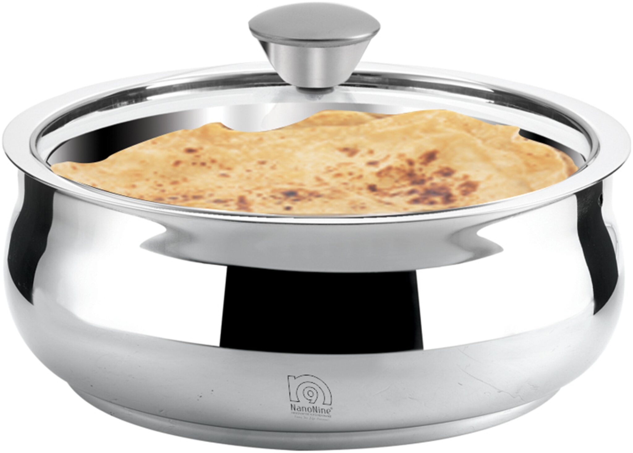 NanoNine Bellyno Stainless Steel Serving Pot Casserole With Glass Lid Mini 750 ml Silver
NanoNine Bellyno Stainless Steel Serving Pot Casserole With Glass Lid Mini 750 ml Silver