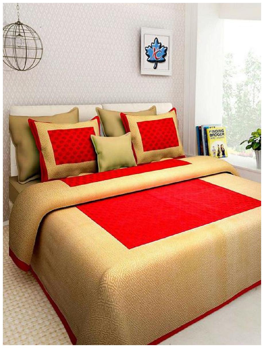 NIKHILAM Cotton Rajasthani Jaipuri Print King Size Bedsheet 240 TC ( 1 Bedsheet With 2 Pillow Covers Multi )
NIKHILAM Cotton Rajasthani Jaipuri Print King Size Bedsheet 240 TC ( 1 Bedsheet With 2 Pillow Covers Multi )