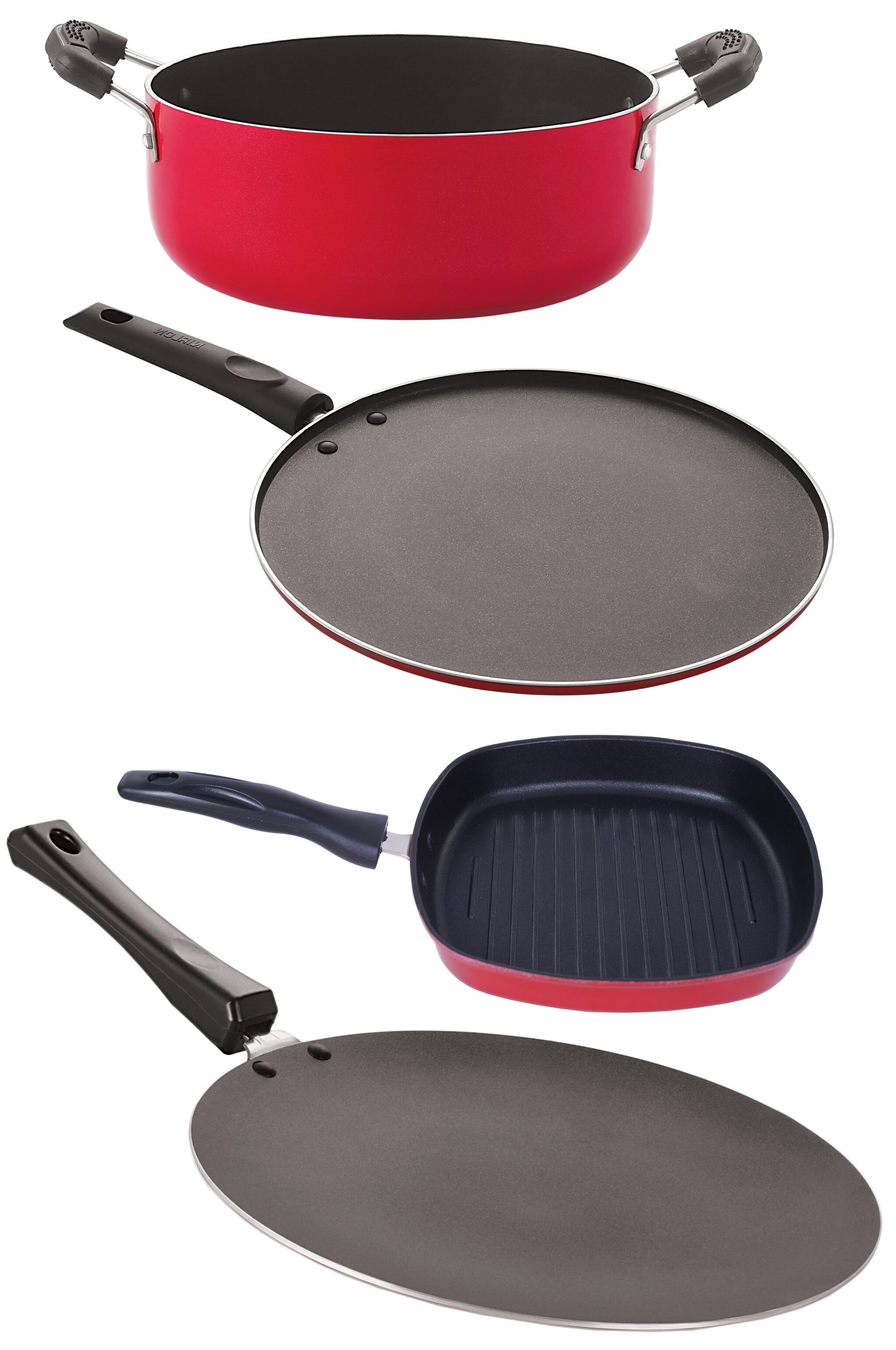 Nirlon 3 Layer Aluminium Non-Stick Coated Chemical Free Healthy Kitchenware Utensil Gift Item Set
Nirlon 3 Layer Aluminium Non-Stick Coated Chemical Free Healthy Kitchenware Utensil Gift Item Set