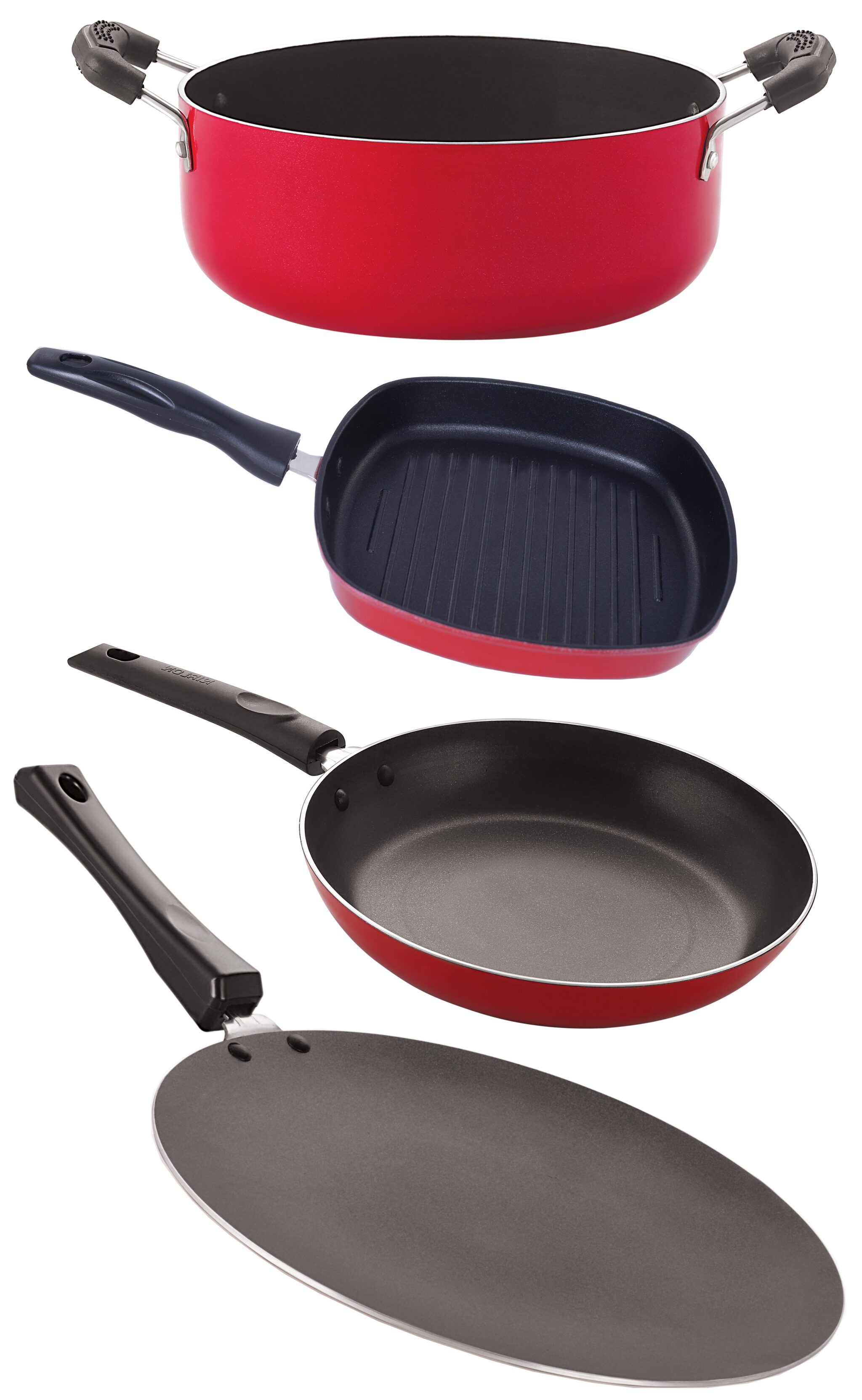 Nirlon Kitchenware Cookware 4 pcs Set 3 Layer Superior Coating Gift 4 pcs Set Premium Quality
Nirlon Kitchenware Cookware 4 pcs Set 3 Layer Superior Coating Gift 4 pcs Set Premium Quality