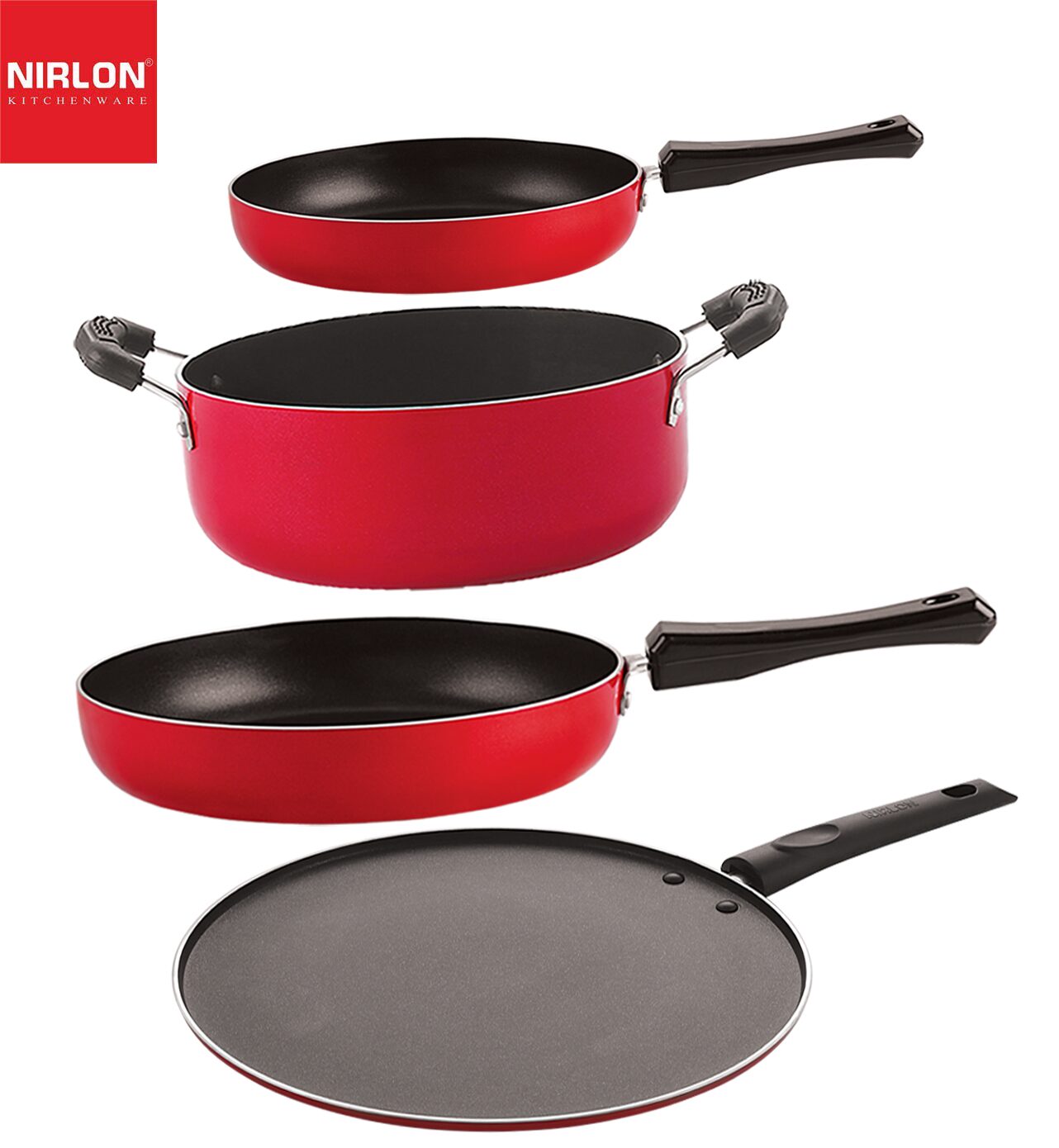 Nirlon Kitchenware Cookware 3 Layer Superior Coating Gift Set of 4 pcs Premium Quality
Nirlon Kitchenware Cookware 3 Layer Superior Coating Gift Set of 4 pcs Premium Quality