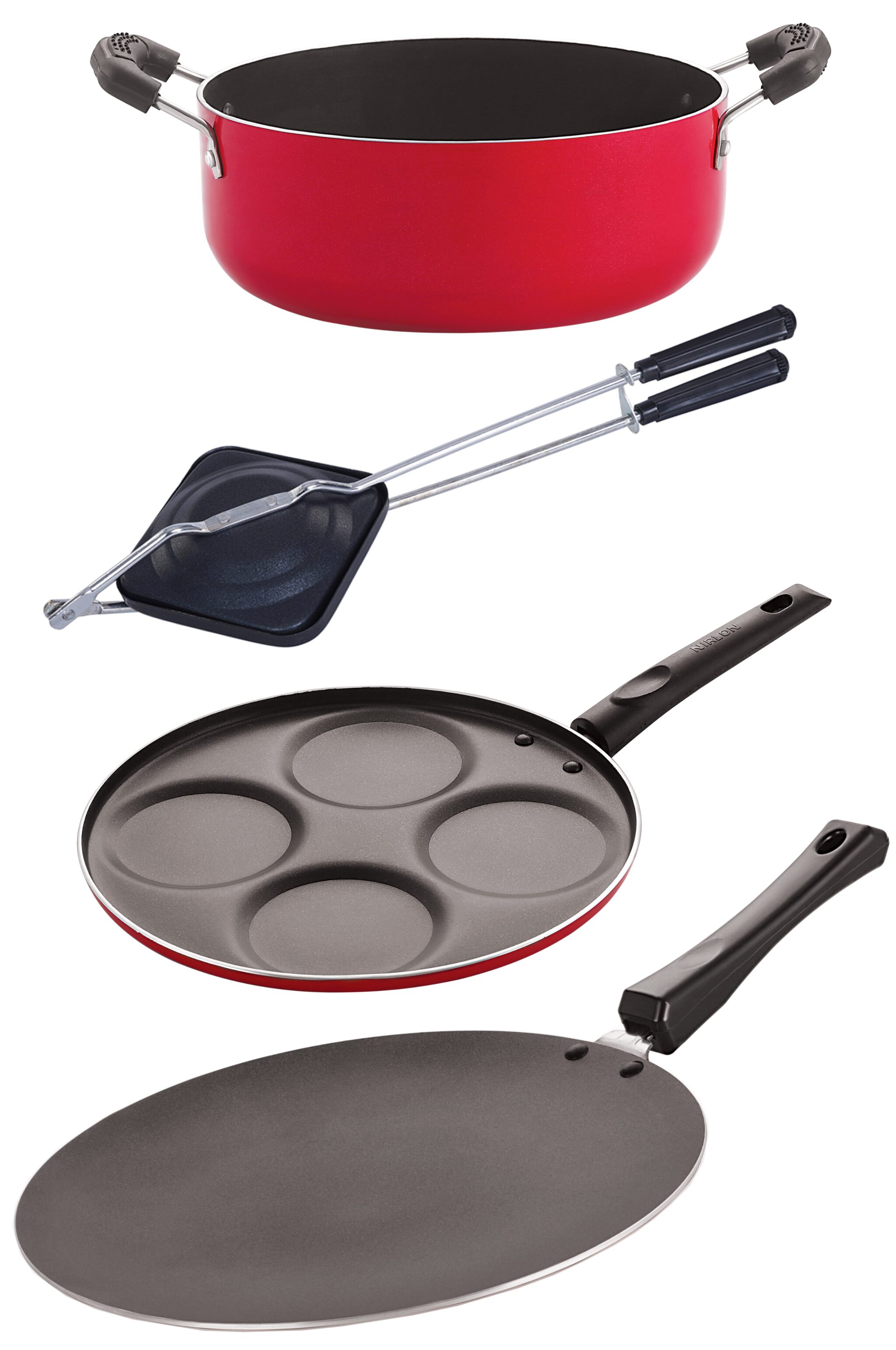 Nirlon Kitchenware Cookware Set 3 Layer Superior Coating Gift Set Premium Quality 4 pcs
Nirlon Kitchenware Cookware Set 3 Layer Superior Coating Gift Set Premium Quality 4 pcs