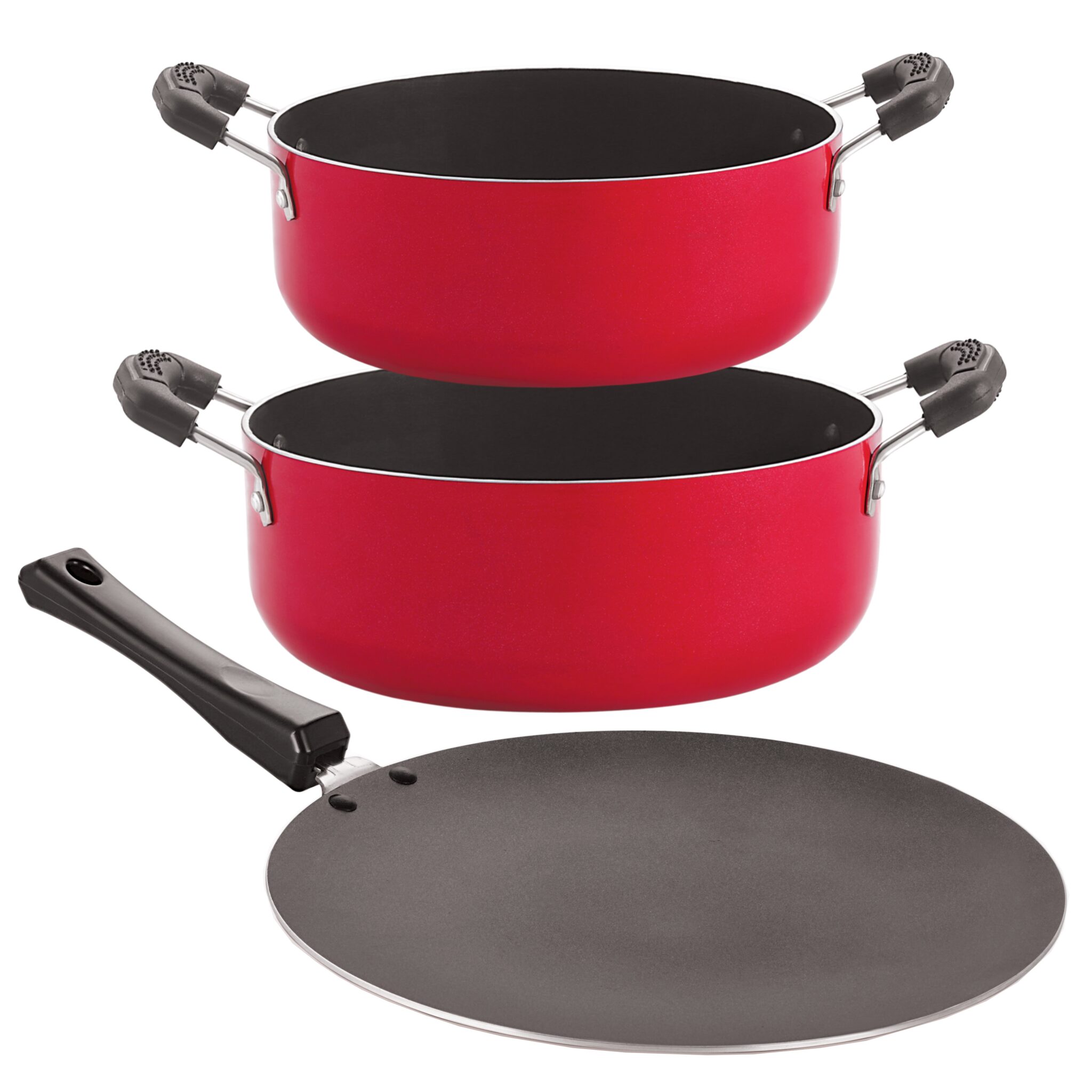 Nirlon Non-Stick Aluminium Cookware Essential Combo Gift Set Offer with Bakelite Handle
Nirlon Non-Stick Aluminium Cookware Essential Combo Gift Set Offer with Bakelite Handle