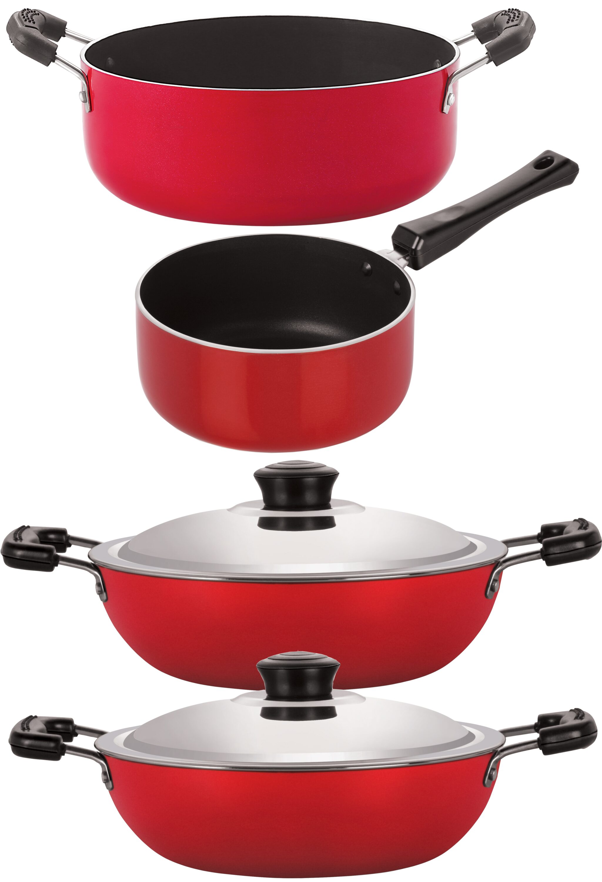 Nirlon Non stick Premium Quality Aluminium Kitchenware Set of 4Pcs with Extreme Durability
Nirlon Non stick Premium Quality Aluminium Kitchenware Set of 4Pcs with Extreme Durability