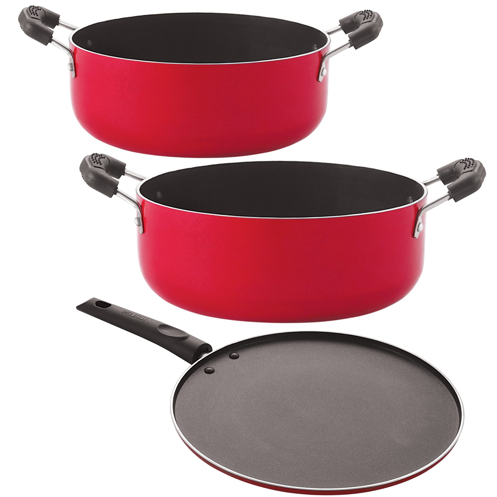 Nirlon Non-Stick Coated Dishwasher Safe 4 Piece Aluminium Kitchen Utencils Combo Set with Steel Lid
Nirlon Non-Stick Coated Dishwasher Safe 4 Piece Aluminium Kitchen Utencils Combo Set with Steel Lid