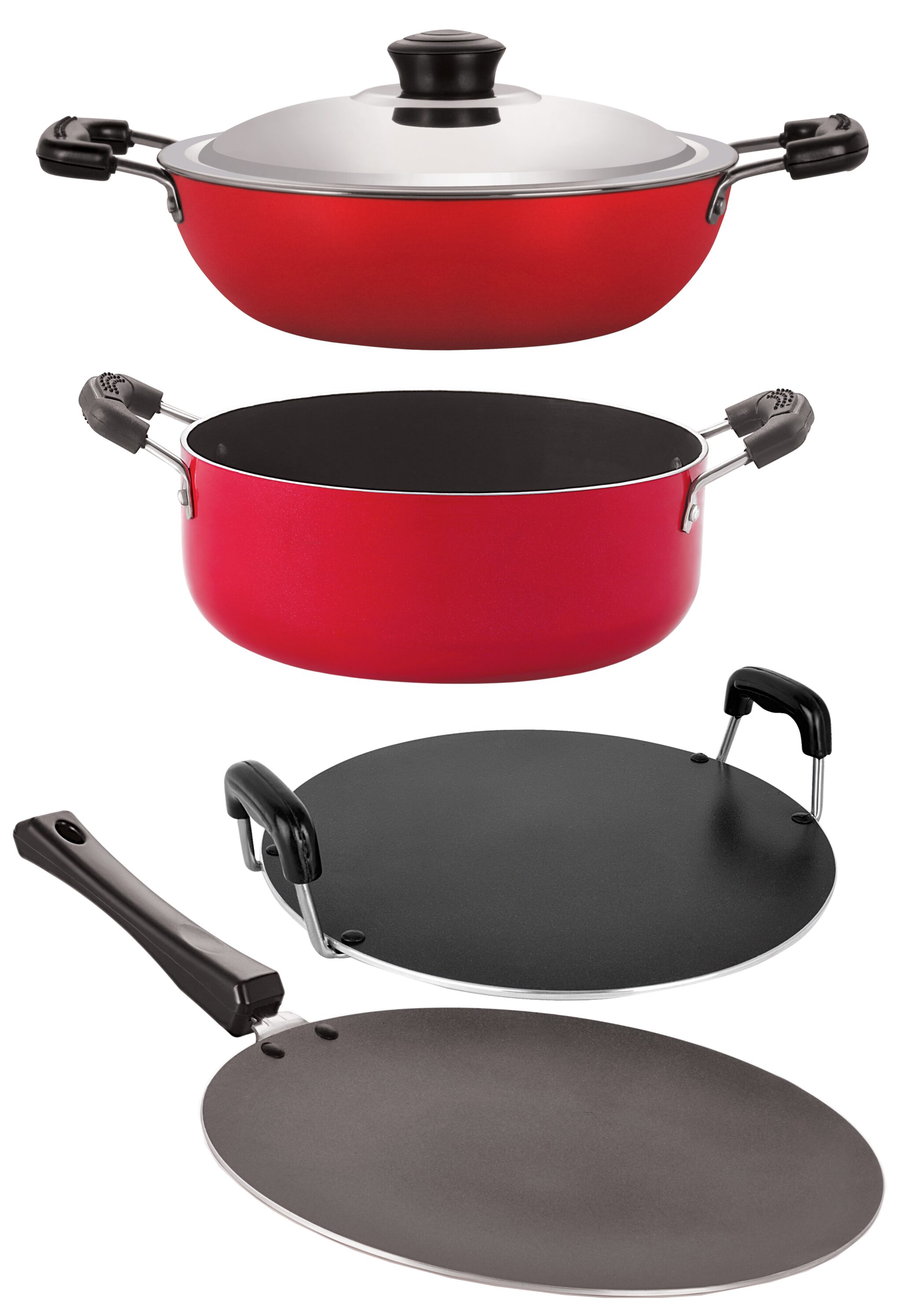 Nirlon Nonstick Coated Heat Resistance Pfoa Free Aluminium Kitchenware Gift 4 pcs Set
Nirlon Nonstick Coated Heat Resistance Pfoa Free Aluminium Kitchenware Gift 4 pcs Set