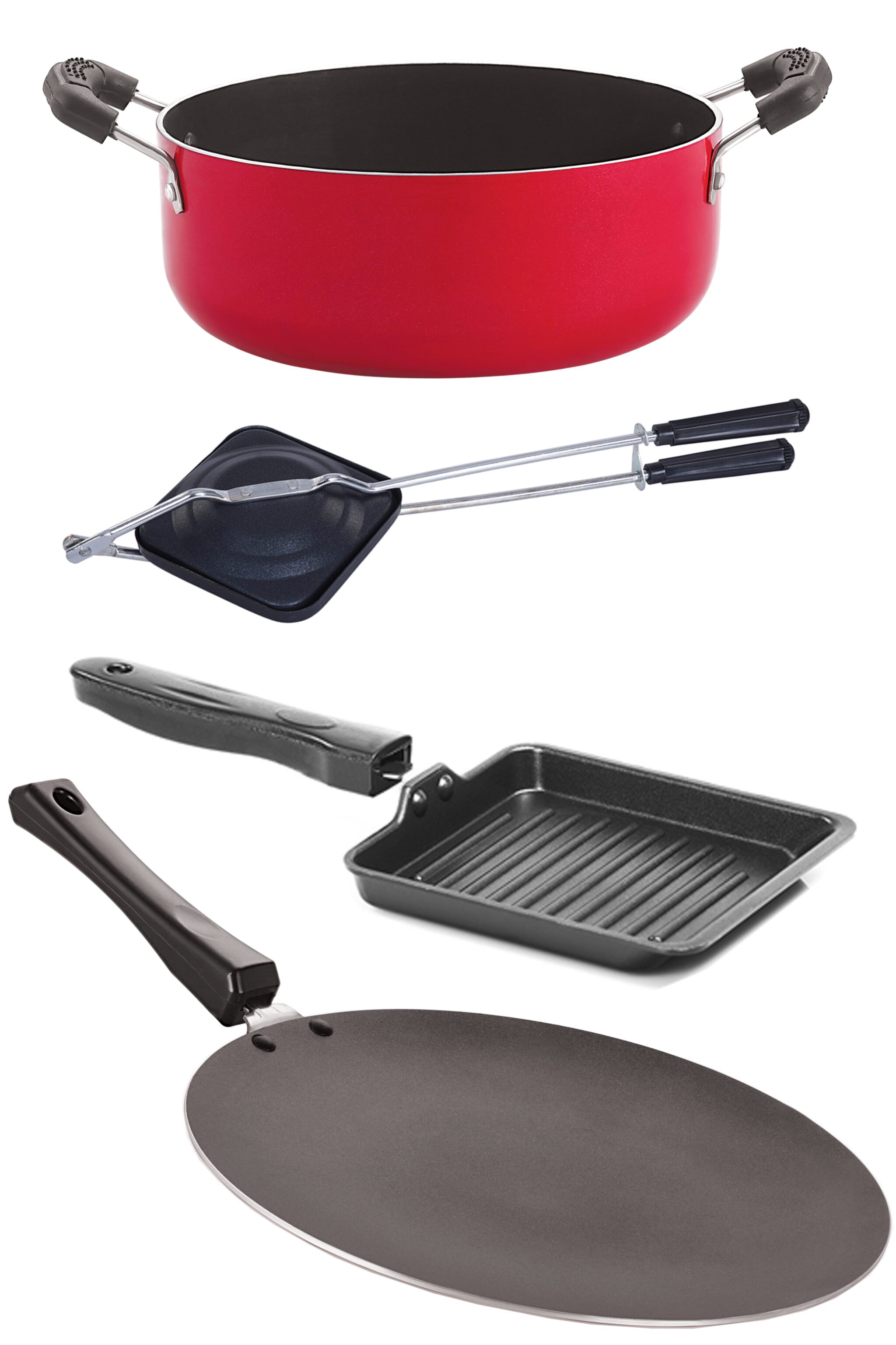 Nirlon Nonstick Coated Heat Resistance Pfoa Free Aluminium Cookware Gift 4 pcs Set
Nirlon Nonstick Coated Heat Resistance Pfoa Free Aluminium Cookware Gift 4 pcs Set