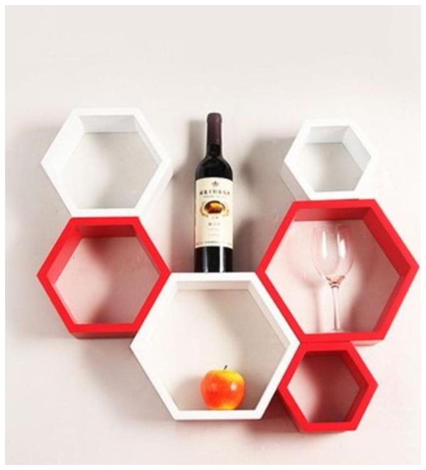 Onlineshoppee Fancy 6 pcs Hexagonal Wooden Wall Shelf Big Size ( 10 5 x 4 x10 5) inch Color-White Skyblue
Onlineshoppee Fancy 6 pcs Hexagonal Wooden Wall Shelf Big Size ( 10 5 x 4 x10 5) inch Color-White Skyblue