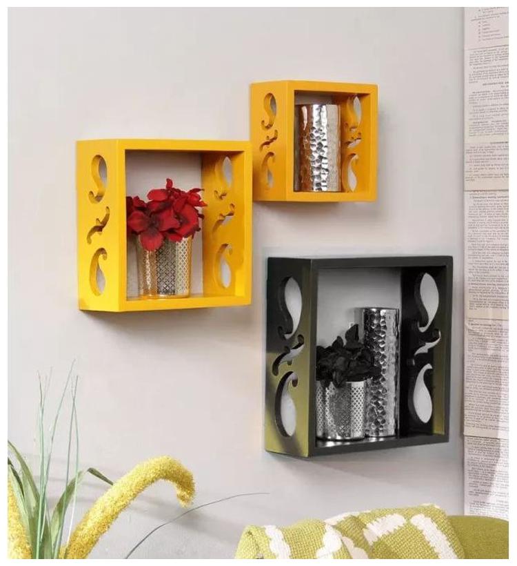 Onlineshoppee Square Nesting MDF Wall Shelf Size(LxBxH-10x4x10) Inch - Yellow And Black
Onlineshoppee Square Nesting MDF Wall Shelf Size(LxBxH-10x4x10) Inch - Yellow And Black