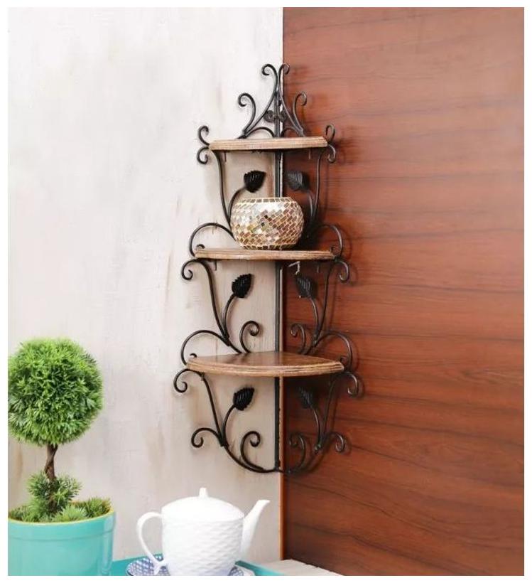 Onlineshoppee Wooden And Iron Corner Rack Home Decor Corner Shelves Size (LxBxH-8 5x8 5x26) Inch
Onlineshoppee Wooden And Iron Corner Rack Home Decor Corner Shelves Size (LxBxH-8 5x8 5x26) Inch