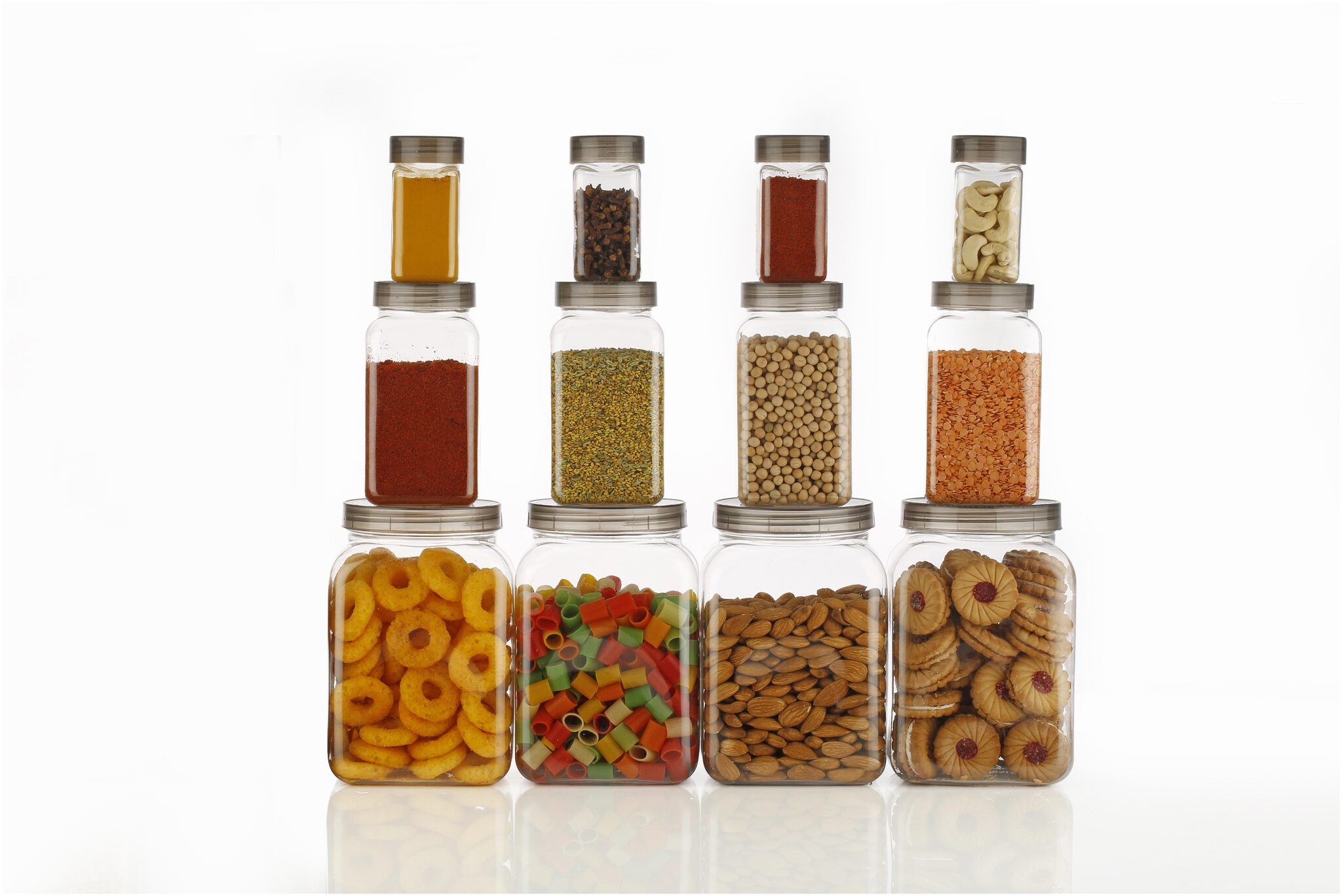 Osious Canisters Jars Set Container Box Kitchen Container Combo Set Of 12 - 200 ml 550 ml 1700 ml Plastic Grocery Container Fridge Container
Osious Canisters Jars Set Container Box Kitchen Container Combo Set Of 12 - 200 ml 550 ml 1700 ml Plastic Grocery Container Fridge Container