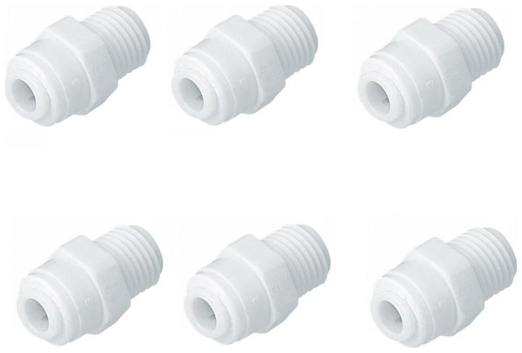 PBROS 6 pcs RO Outer Pre Filter Straight Connector 3 8 Size Tube(Big Size Pipe) x 1 4 Male Thread(Normal Size)
PBROS 6 pcs RO Outer Pre Filter Straight Connector 3 8 Size Tube(Big Size Pipe) x 1 4 Male Thread(Normal Size)