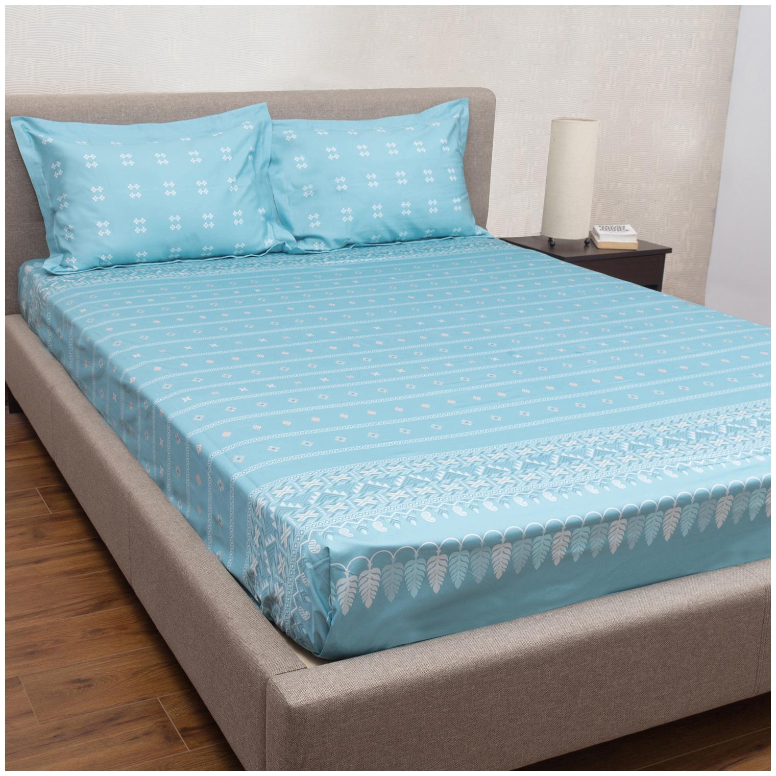 PETAL HOME Cotton Striped King Size Bedsheet 300 TC ( 1 Bedsheet With 2 Pillow Covers Blue )
PETAL HOME Cotton Striped King Size Bedsheet 300 TC ( 1 Bedsheet With 2 Pillow Covers Blue )